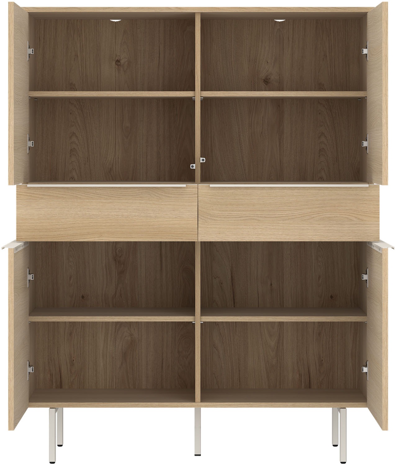 TOM TAILOR HOME Hochkommode Highboard, Breite 110 cm,4 Türen,2 Schubladen, viel Stauraum