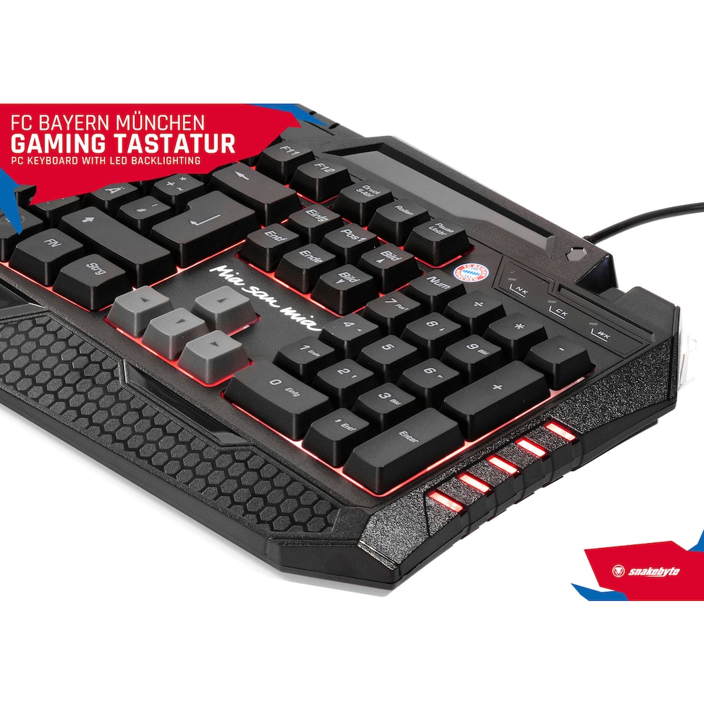 Snakebyte Gaming-Tastatur »FC Bayern München PC-Gaming Tastatur«