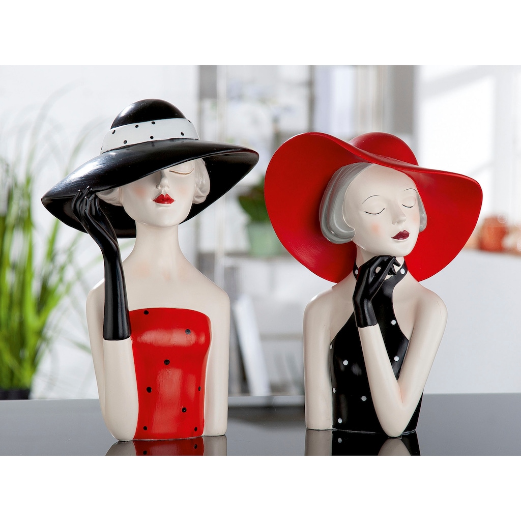 GILDE Dekofigur »Figur Lady mit schwarzem Hut«