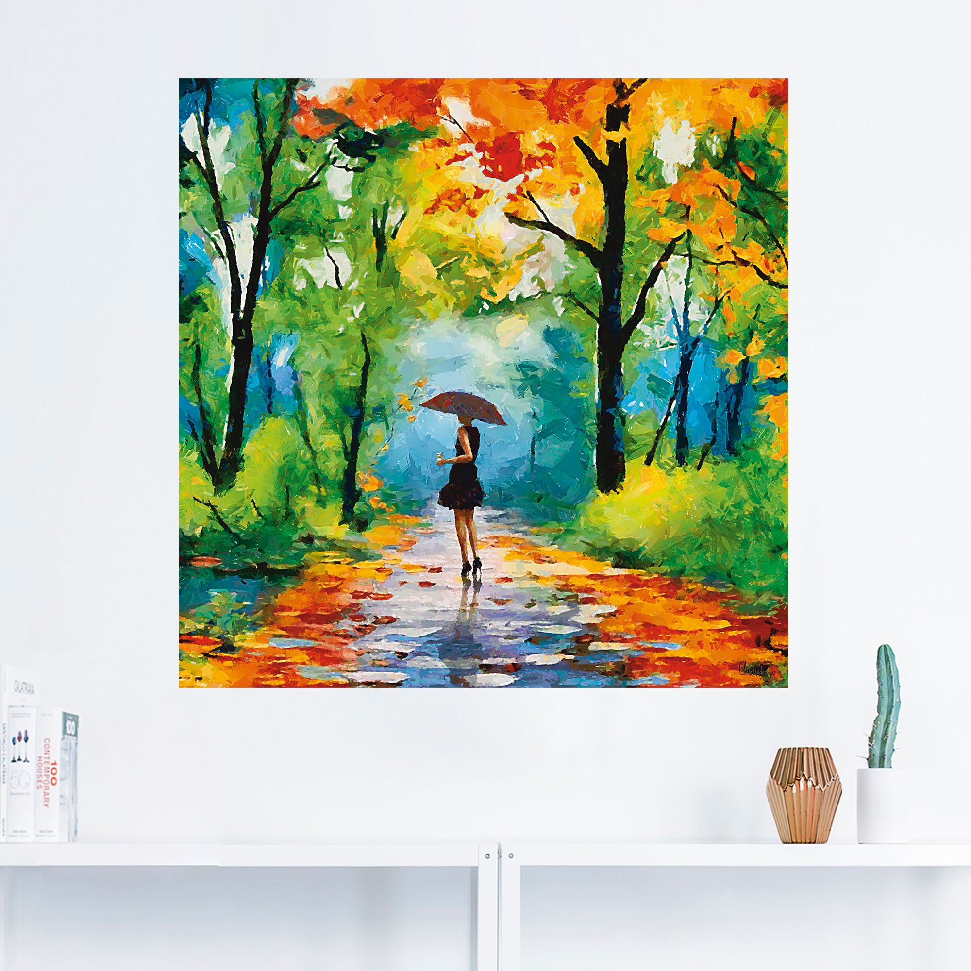 Artland Wandbild »Herbstlicher Spaziergang im Park«, Vier Jahreszeiten Bilder, (1 St.), als Alubild, Outdoorbild, Leinwandbild, Poster, Wandaufkleber