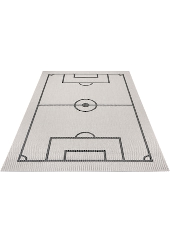 Lüttenhütt Kinderteppich »Fußballfeld«, rechteckig, 3 mm Höhe, Fußball,... kaufen