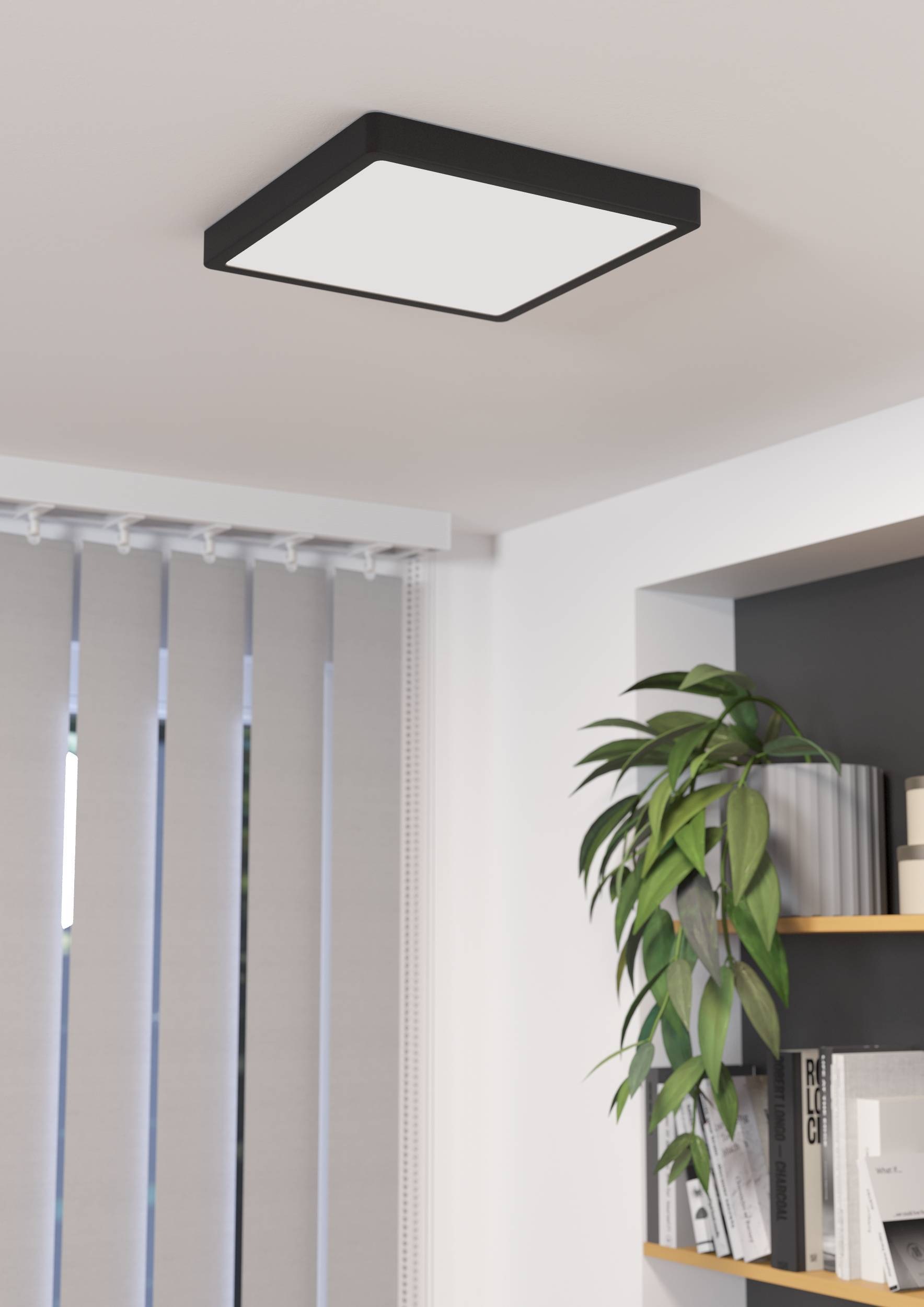 EGLO Aufbauleuchte »Fueva 5 Deckenleuchte, Stahl und Kunststoff, schwarz, weiß, Flurlampe« LED-Modul 1 Stk. Neutralweiß Aufbauleuchte, Leuchtfläche, Deckenlampe, LED Aufbaulampe, Lampe