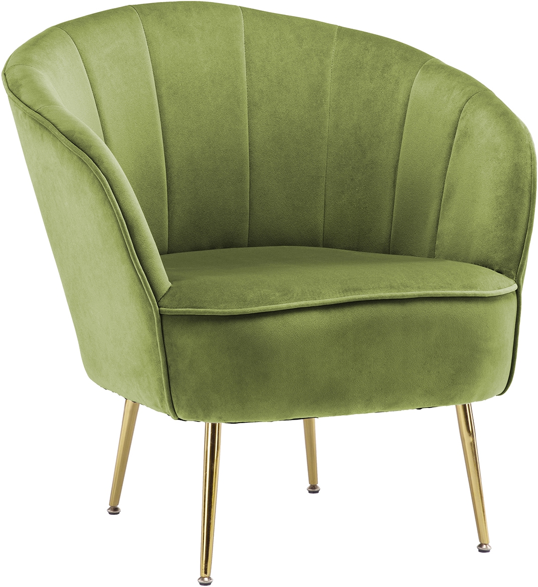 Kayoom Sessel »Loulan 125, gemütlicher Cocktail-Sessel, edler Samtbezug« 1 Stk. tlg. Cocktail-Sessel, Rückenlehne mit Ziernaht, Metallbeine in Gold