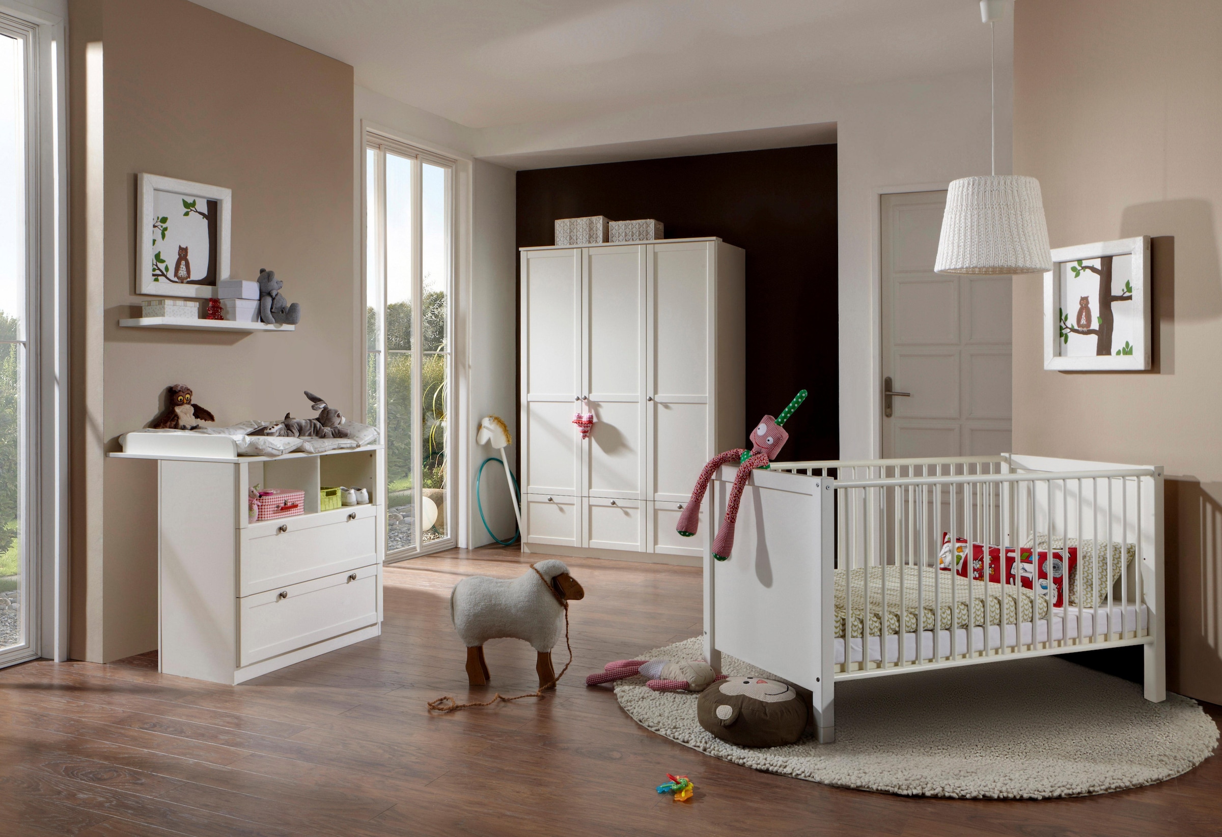 Wimex Babyzimmer-Komplettset »Helsingborg«, (Set, 3 tlg.), Bett + Wickelkommode + 3 trg. Schrank