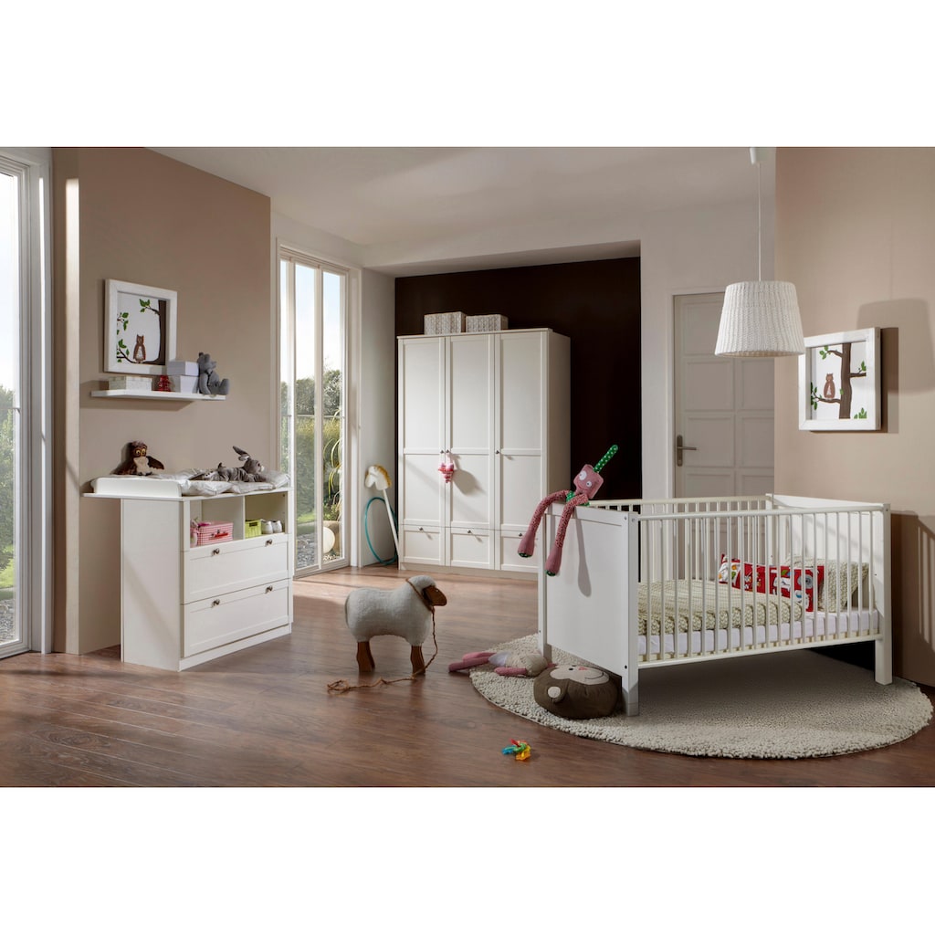 Wimex Babyzimmer-Komplettset »Helsingborg«, (Set, 3 St.), Bett + Wickelkommode + 3 trg. Schrank