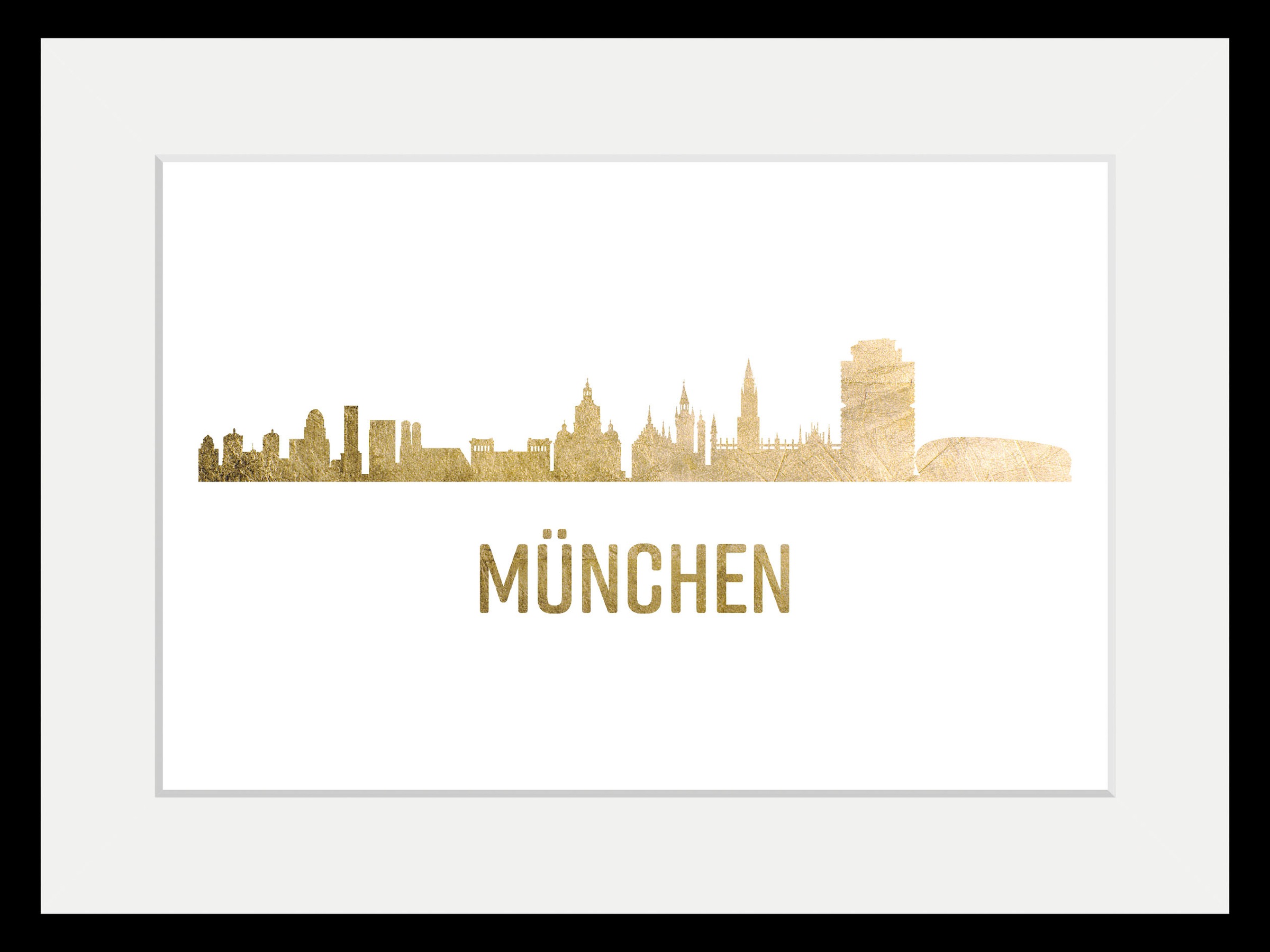 queence Bild »München Skyline GOLD«, Städte-Stadt-Deutschland-Kirche-Gebäud günstig online kaufen