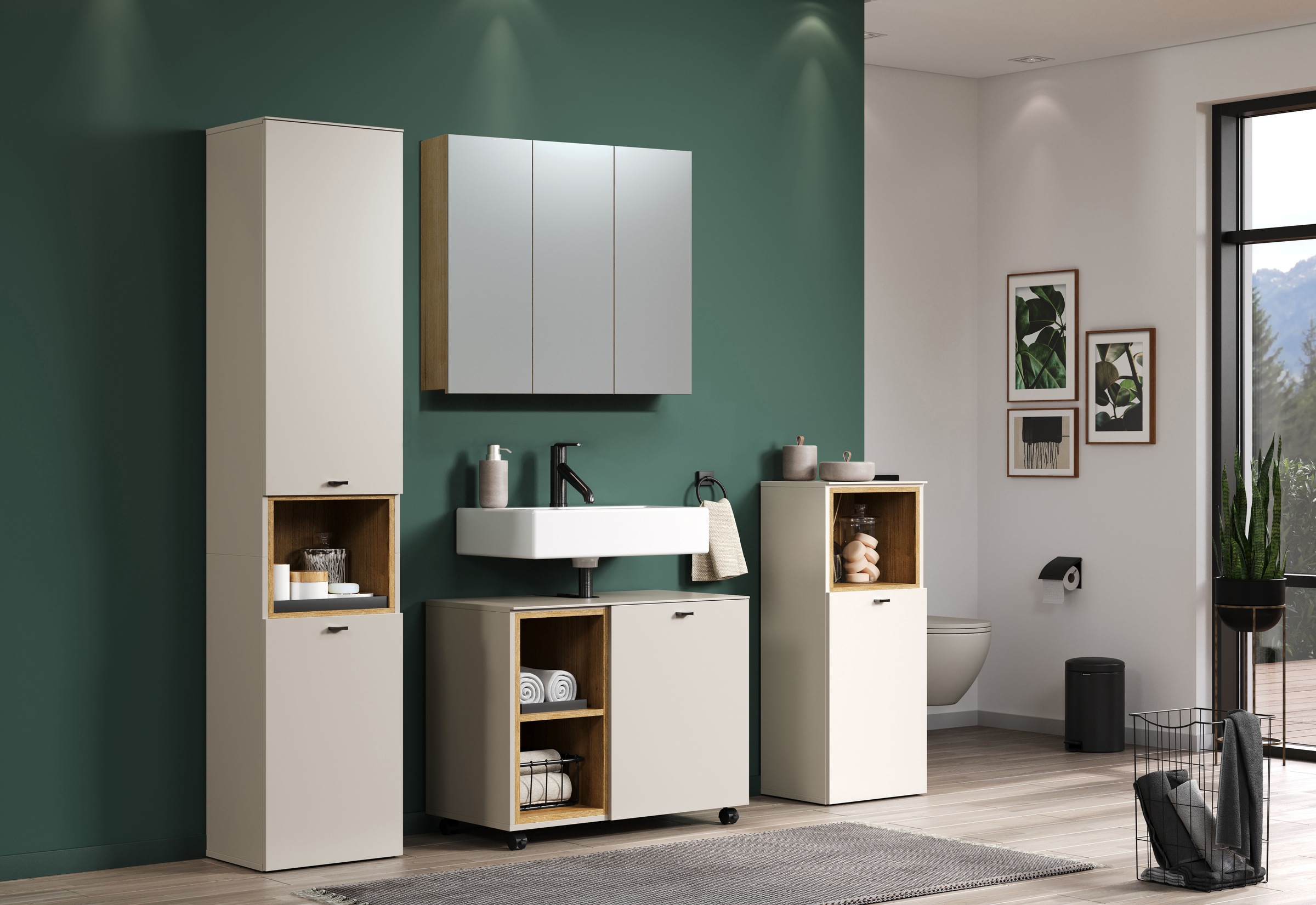 welltime Badmöbel-Set »San Pedro« Komplett-Set, 4 Stk. tlg. günstig online kaufen
