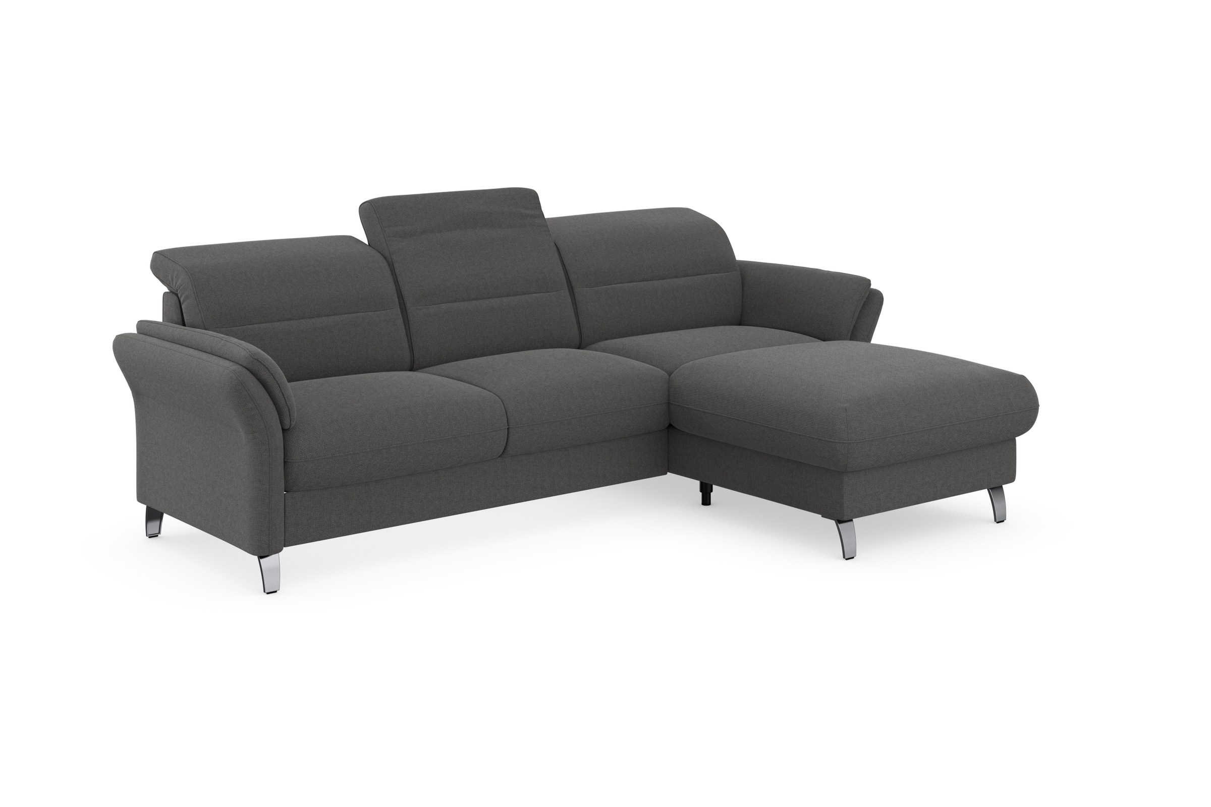 sit&more Ecksofa »Grenoble L-Form mit Federkern«, wahlweise mit Bettfunktion, Bettkasten, Arm- und Kopfteilverstellung