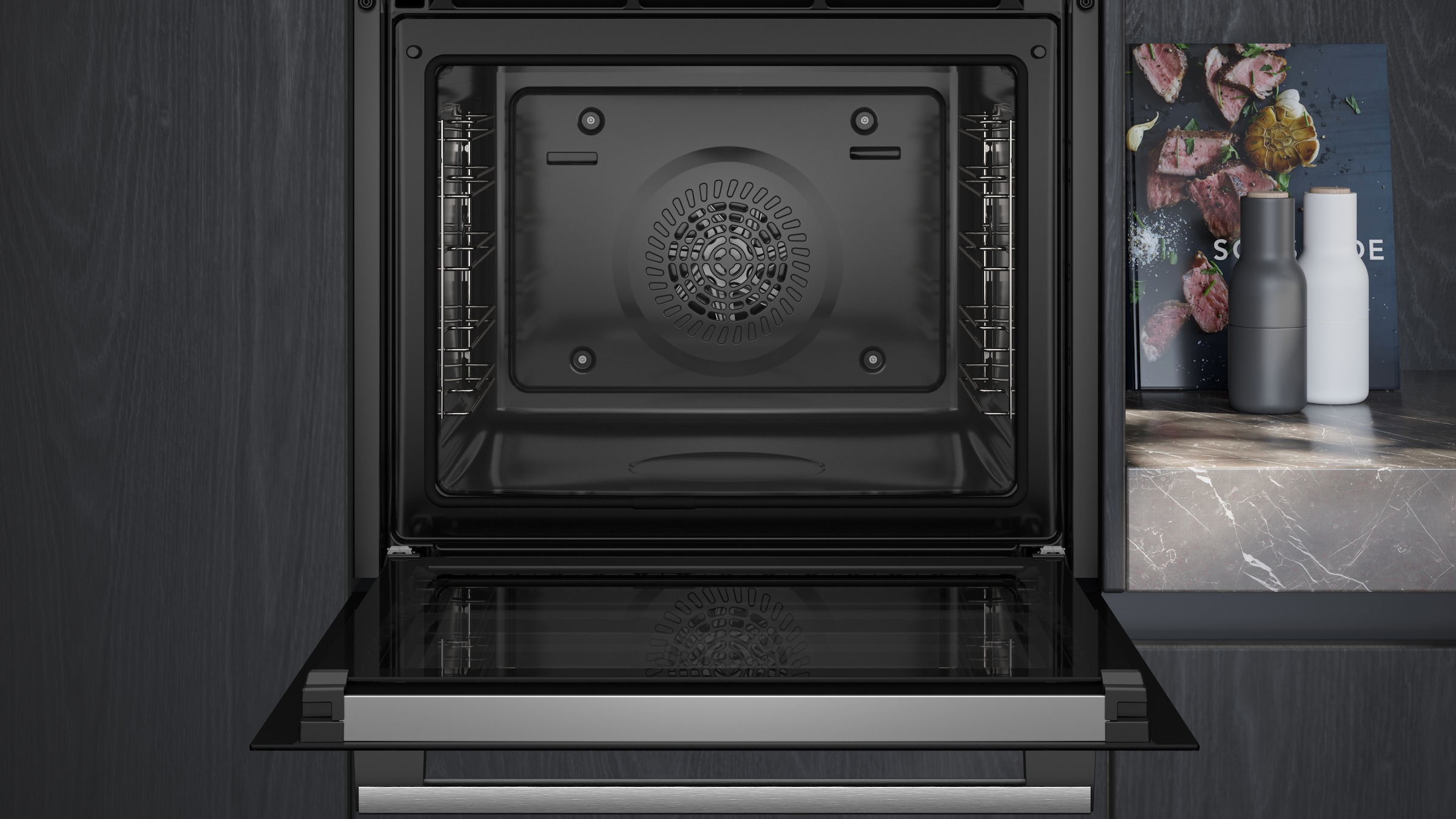 SIEMENS Pyrolyse Backofen iQ500 »HB579GBR3«, mit Teleskopauszug nachrüstbar, Pyrolyse-Selbstreinigung, AirFry-Funktion