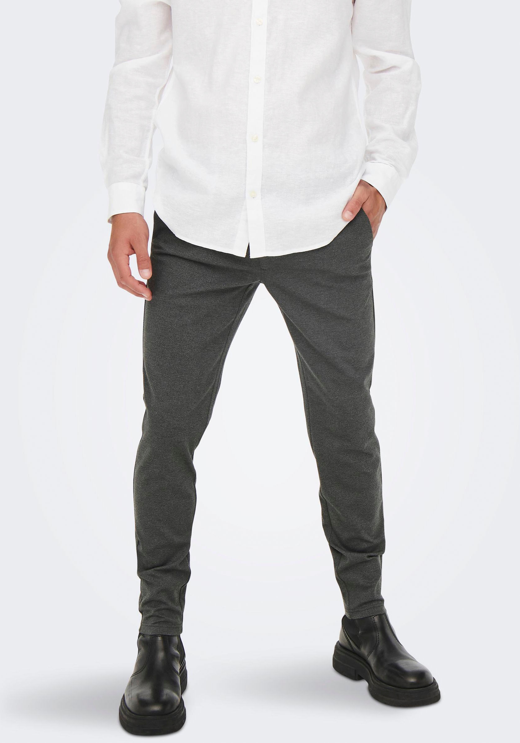 ONLY & SONS Stoffhose  mit leichtem Strukturmuster