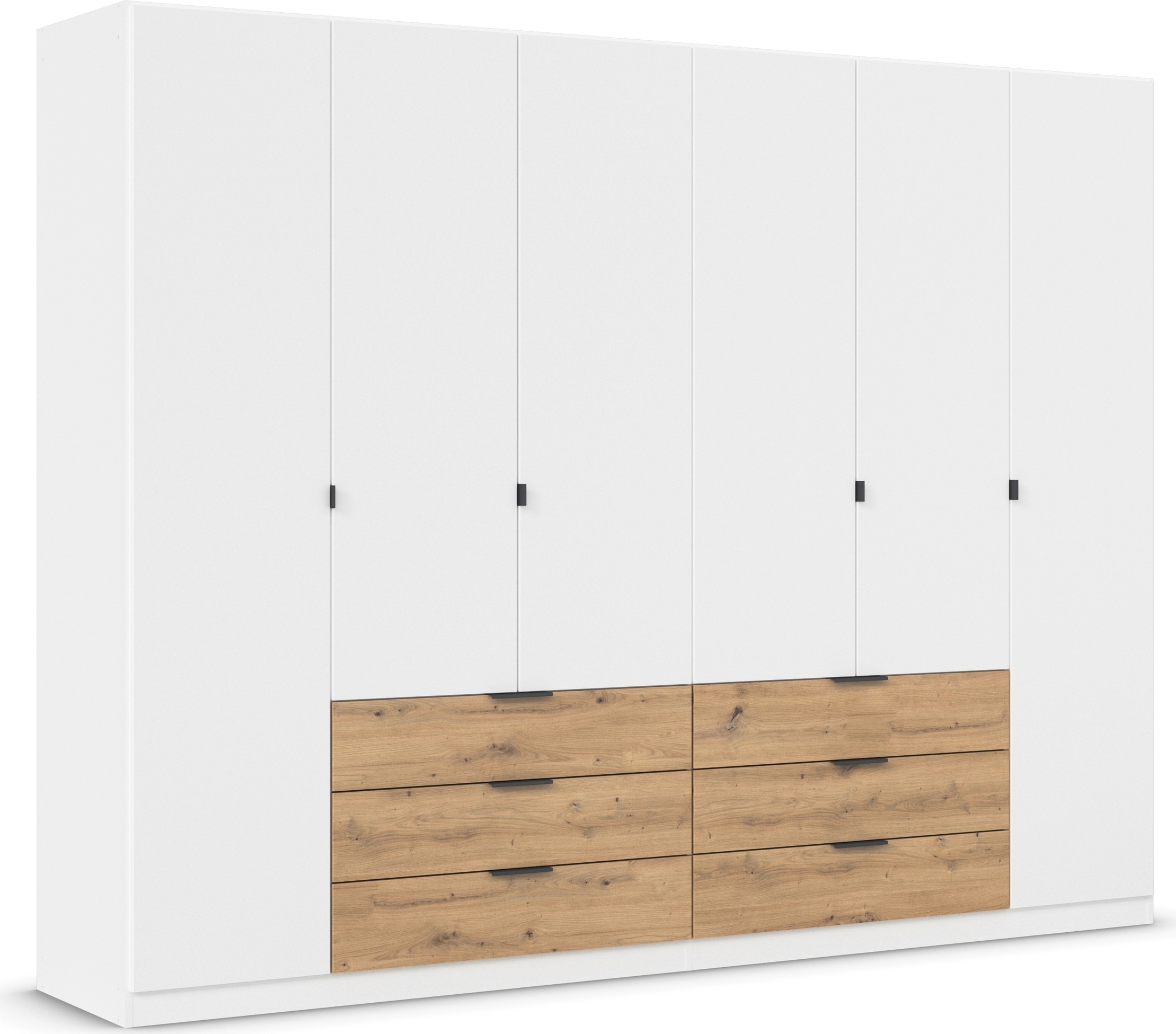 rauch Drehtürenschrank »Kleiderschrank Schrank Garderobe Schlafzimmerschrank DAVOA«, mit farblich abgesetzten Schubkästen in Eiche Artisan MADE IN GERMANY