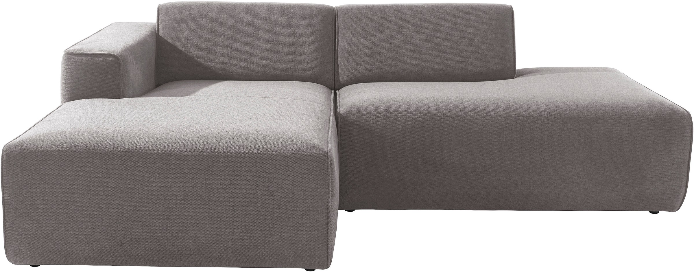 andas Ecksofa »Noord mit Kedernaht, Breite 227 cm«, Cord, Struktur, Webstoff, mit Wellenunterfederung, Massivholzrahmen