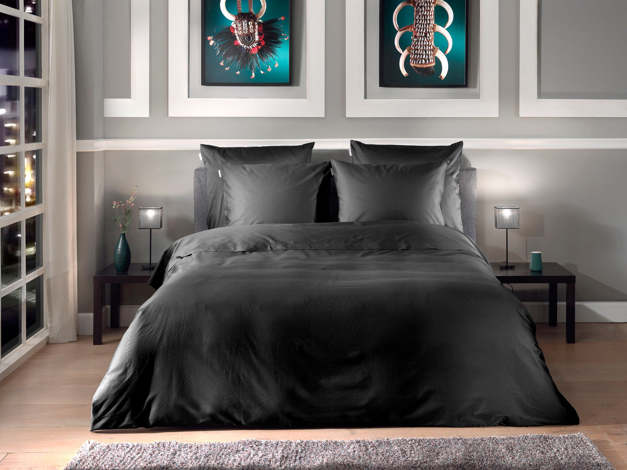 Heckett & Lane Bettwäsche »Punto« 3 Stk. tlg. gepunktet, 100% Baumwolle ab günstig online kaufen