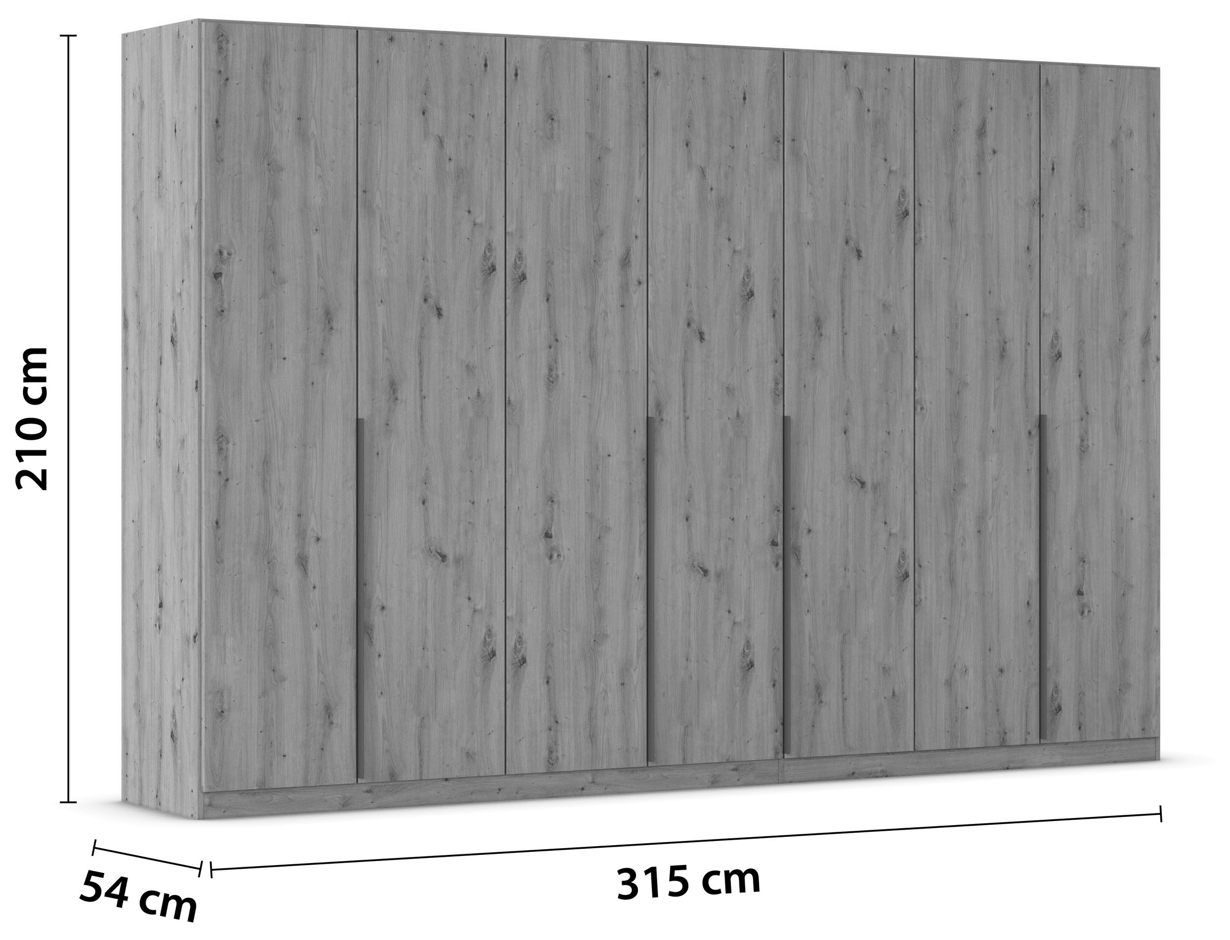 rauch Drehtürenschrank »Kleiderschrank Schrank Garderobe AGORDO TOPSELLER Schlafzimmer«, (in zwei Griff-Farben mit Dekor- oder Hochglanzfront), durchdachte Innenausstattung, in 6 Breiten und 2 Höhen MADE IN GERMANY