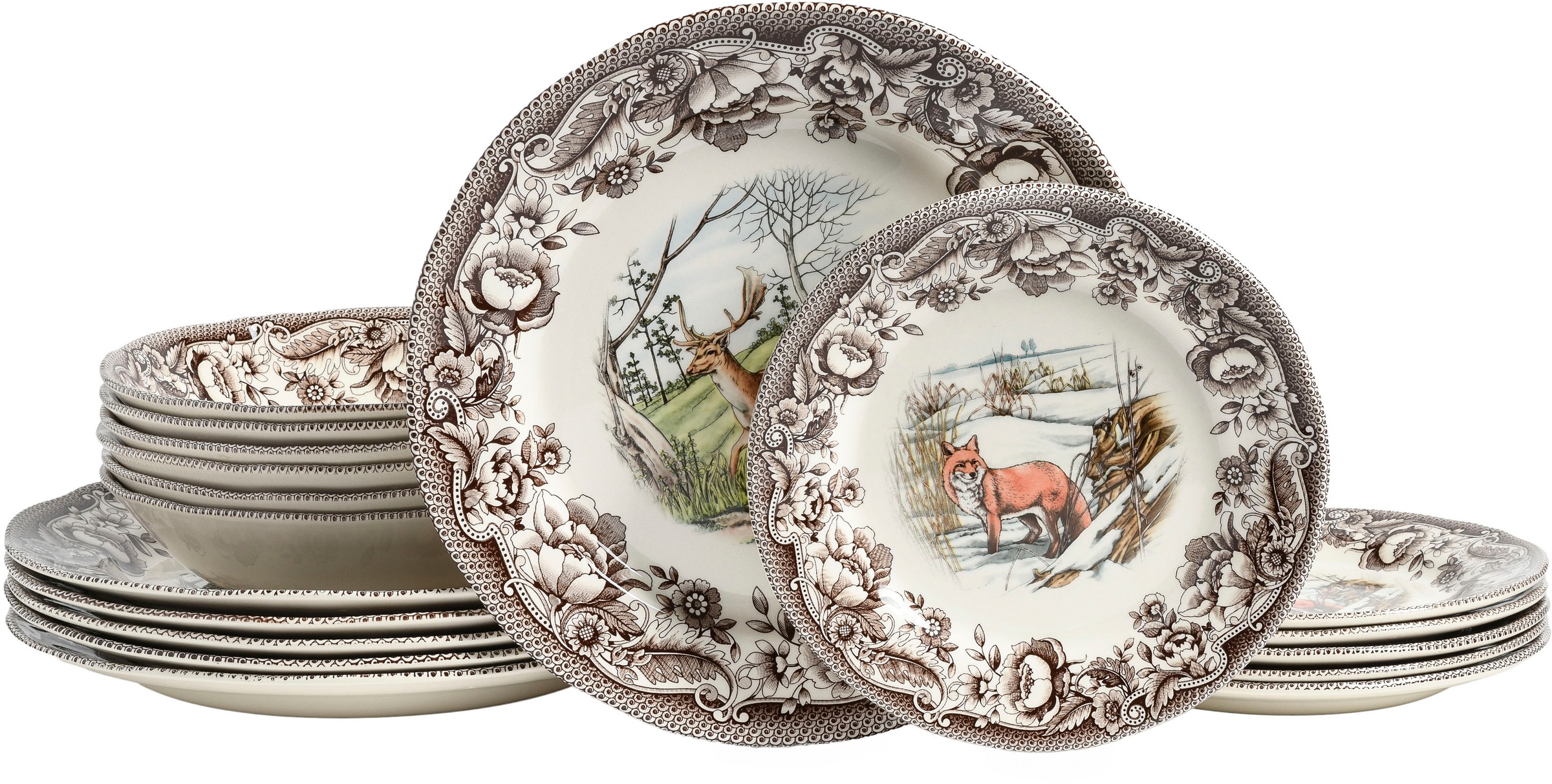 CreaTable Teller-Set »Haydon Grove, Tellerset 18-tlg« Tiermotive, Landhauss günstig online kaufen