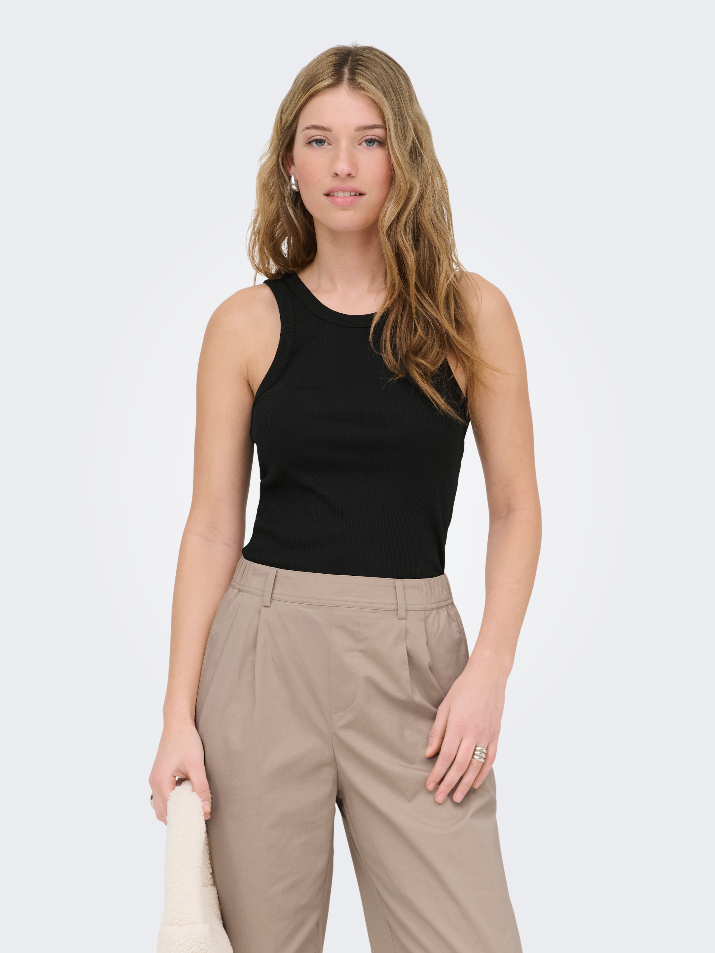 ONLY Tanktop »ONLVAL 2-WAY TANK TOP JRS NOOS« Baumwollmischung, Rundhals