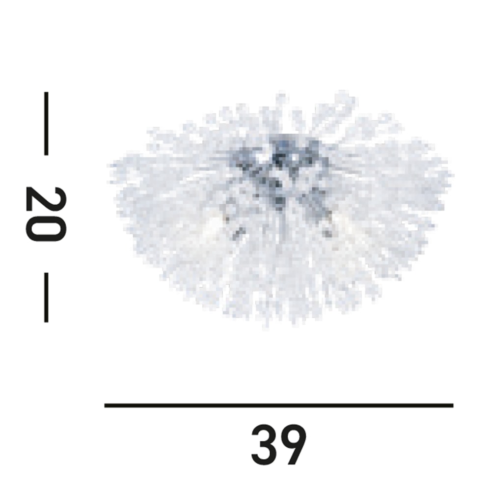 Searchlight Deckenleuchte »Sunburst 4Lt Flush - Chrome Metal & Glass Beads« G9 1 Stk.