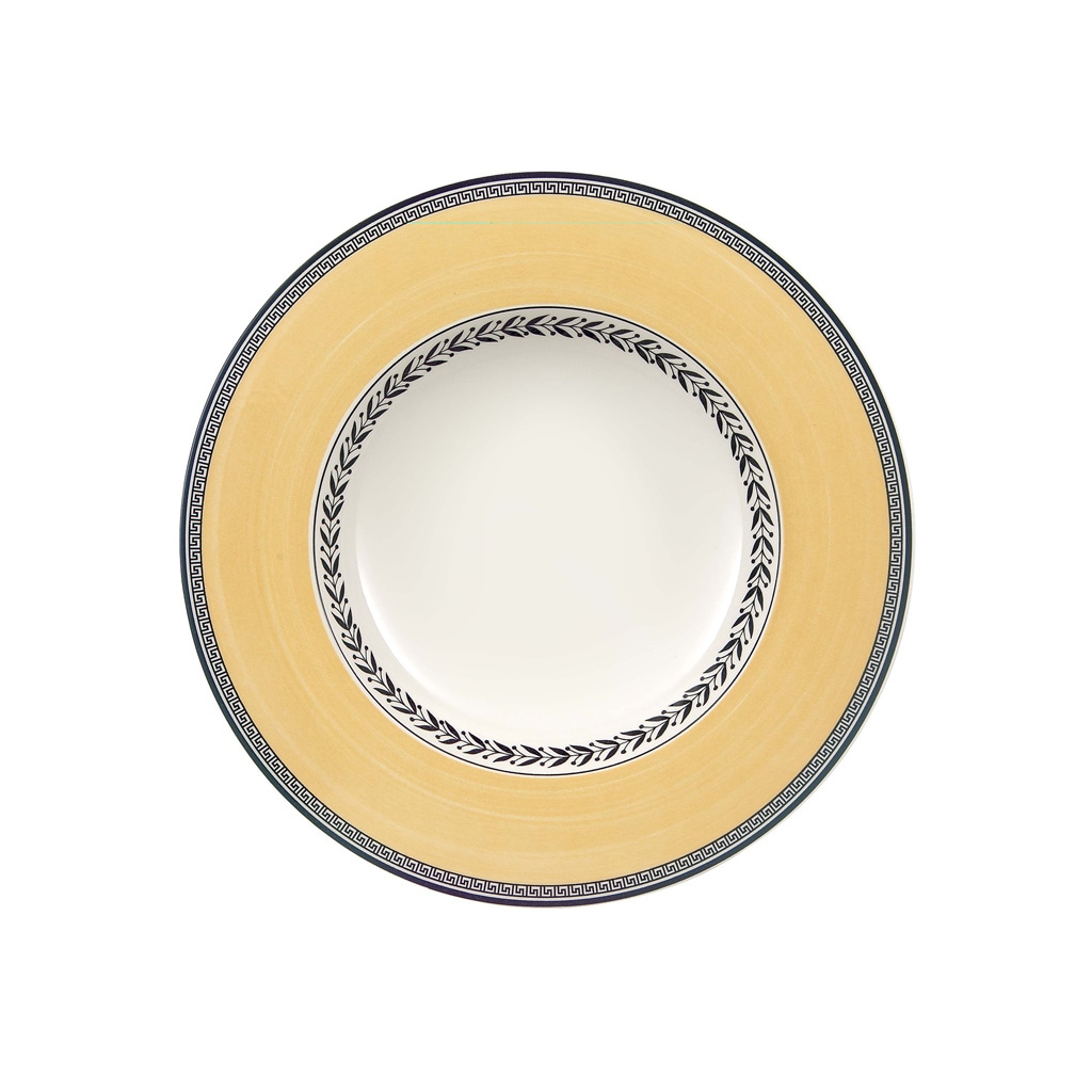 Villeroy & Boch Suppenteller »Suppenteller Audun Fleur ø 24,2 cm weiß-grau- günstig online kaufen
