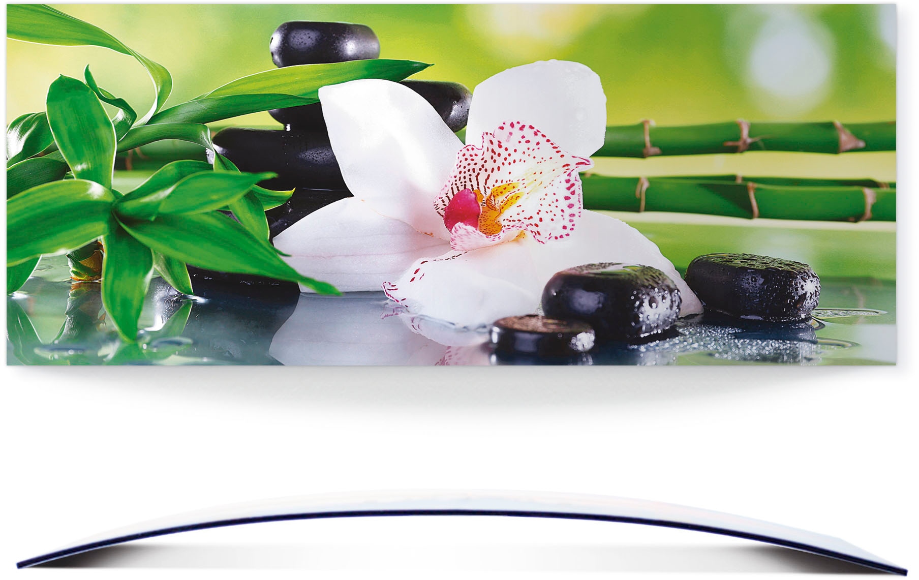 Artland Wandbild "Spa Steine Bambus Zweige Orchidee", Zen, (1 St.), 3D Opti günstig online kaufen