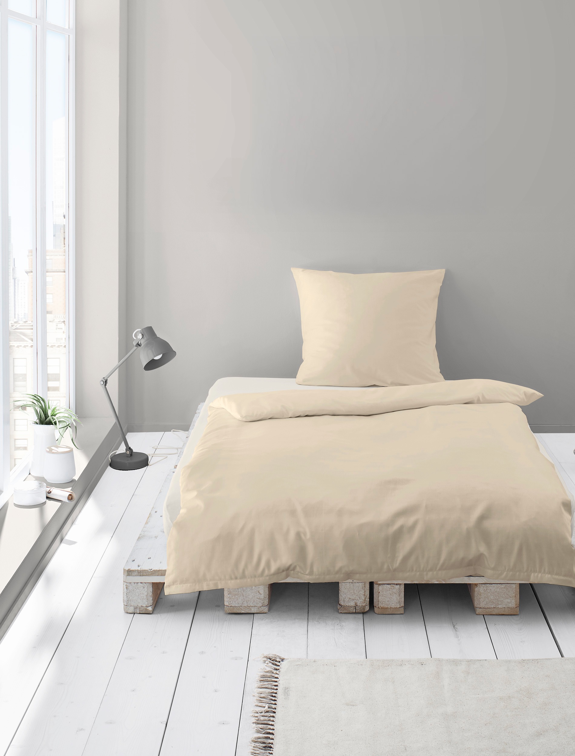 BIERBAUM Bettwäsche »Biber Uni«, Schlichtes Unidesign: Zeitlos und stilvoll für jedes Schlafzimmer
