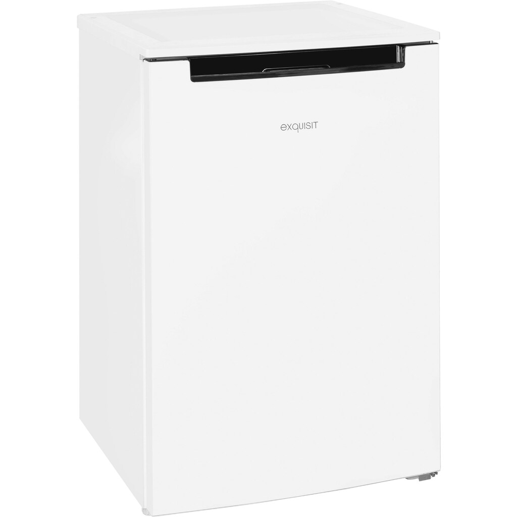 exquisit Kühlschrank, KS15-4-E-040D weiss, 85,0 cm hoch, 55,0 cm breit, Energieeffizienzklasse D, 116 Liter Nutzinhalt, 4 Sterne Gefrieren