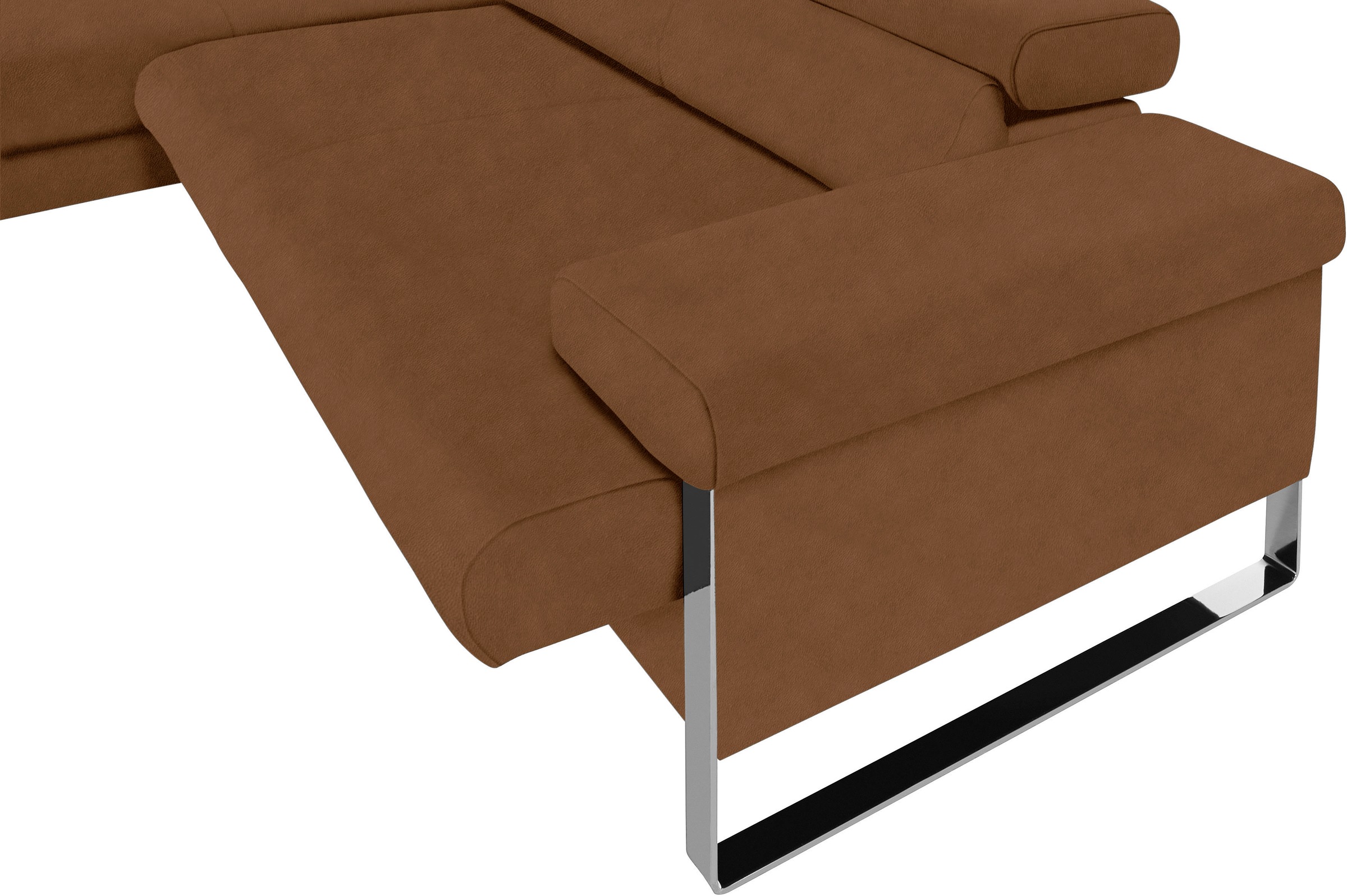W.SCHILLIG Ecksofa »finn, toller Sitzkomfort, L-Form, hochwertige Verarbeitungsdetails«, German Design Award 2016, Fußgestell Chrom glänzend, Breite 281 cm