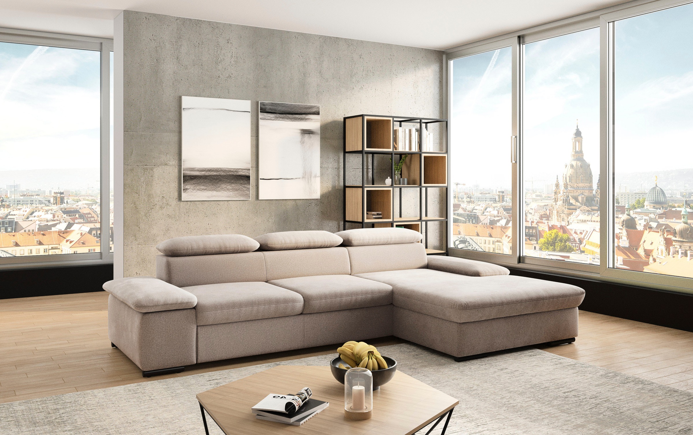 sit&more Ecksofa »Alcudia L-Form«, wahlweise mit Bettfunktion
