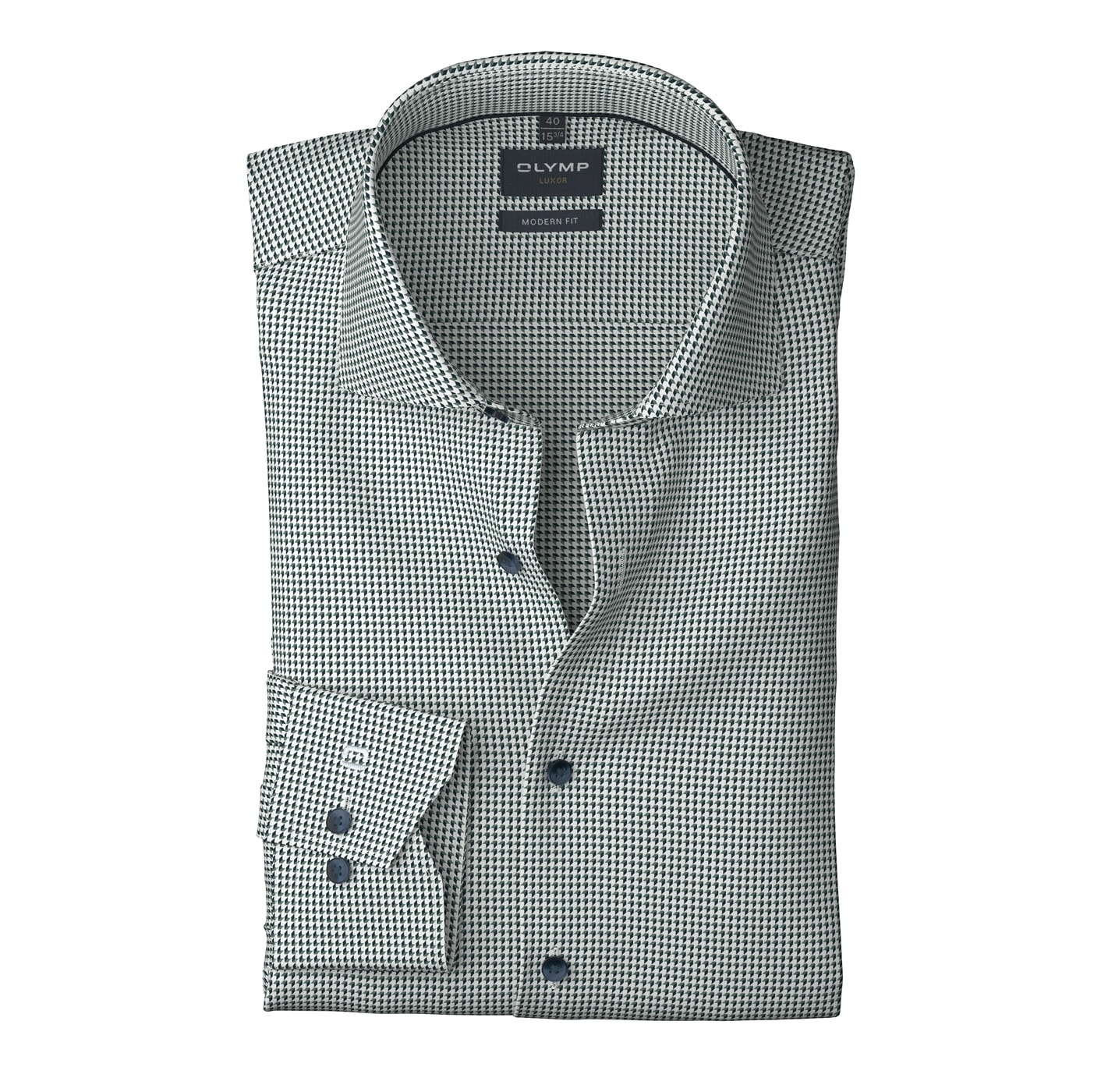 OLYMP Businesshemd »Luxor modern fit«, mit Muster, Modern Fit, Royla-Kentkragen