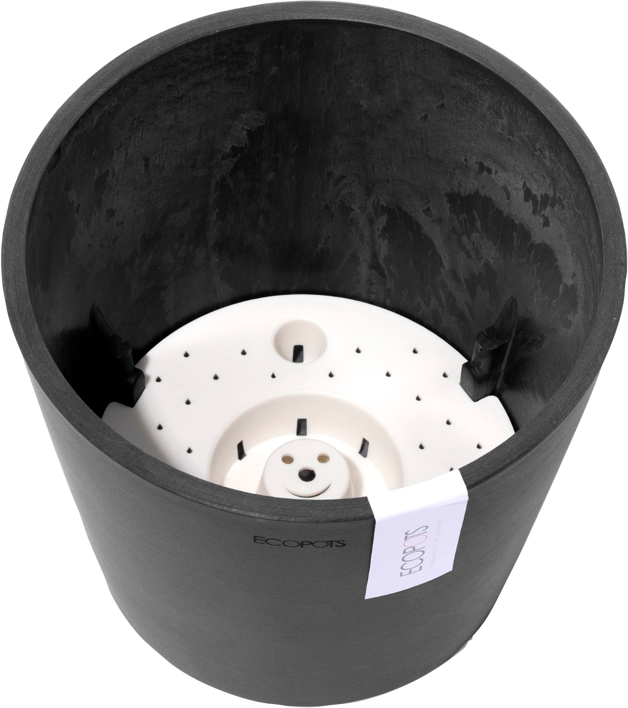 online »AMSTERDAM Dark Blumentopf Wasserreservoir kaufen 20x20x17,5 BxTxH: Grey«, mit ECOPOTS cm,