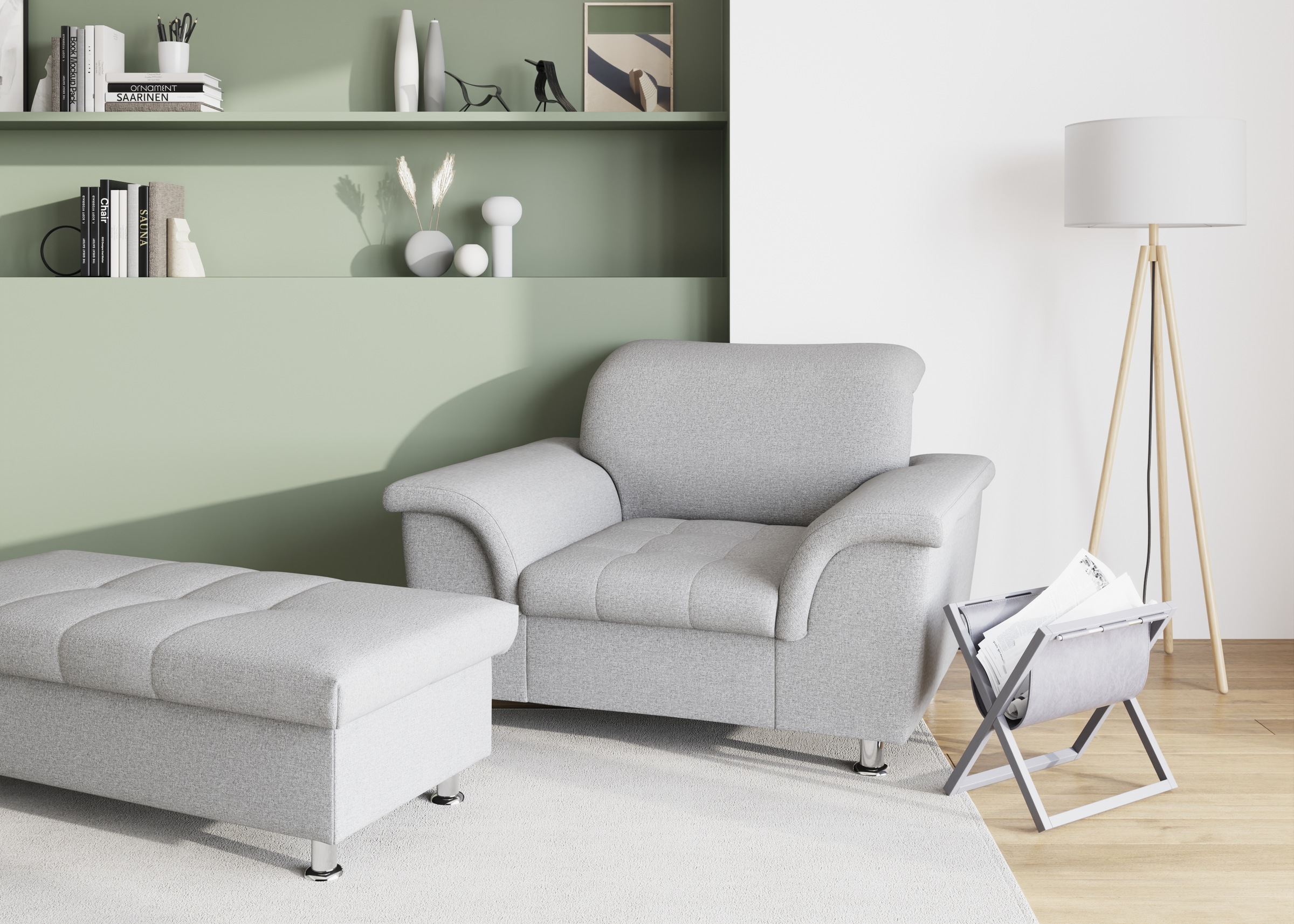 DOMO collection Sessel »Franzi, zeitlos & elegant, moderne Sitzheftung«