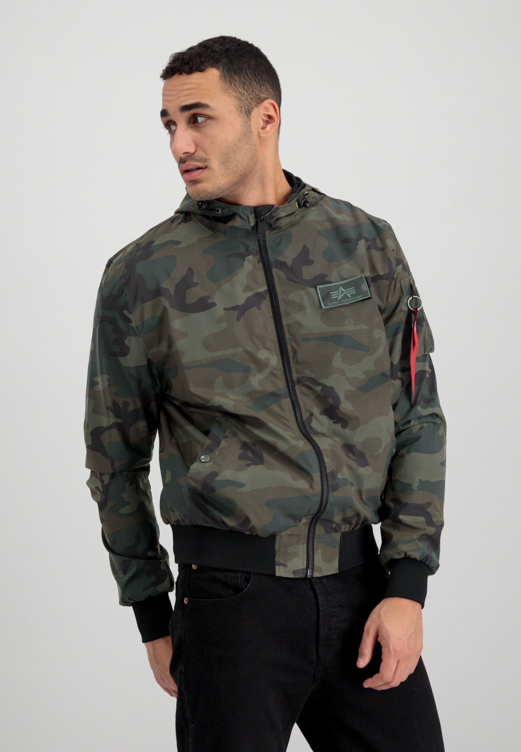 Alpha Industries Bomberjacke »Alpha Industries Men - Bomber Jackets MA-1 LW Hooded Refl. Camo«