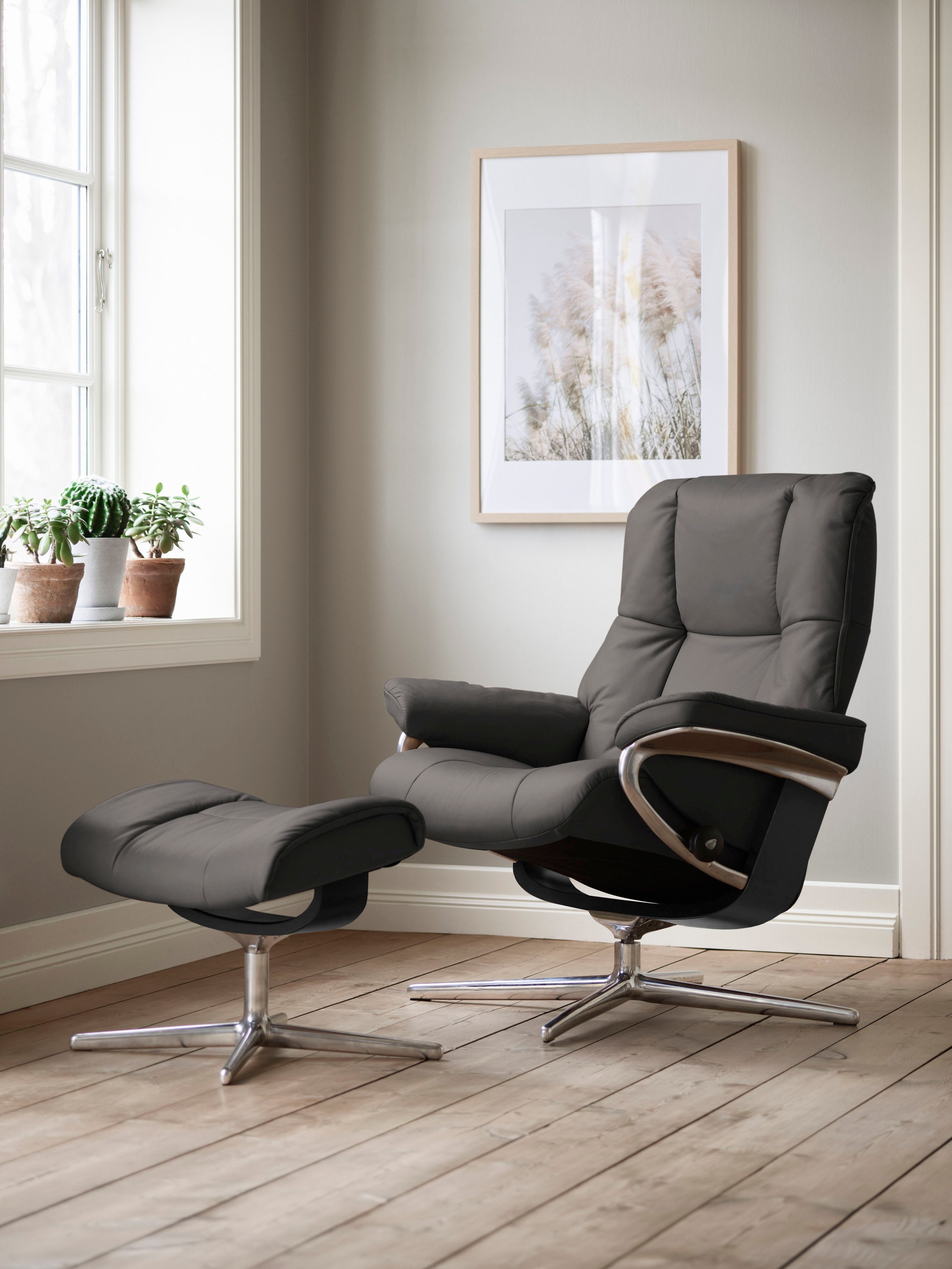 Stressless® Fußhocker »Mayfair«, mit Cross Base, Größe S, M & L, Holzakzent Schwarz