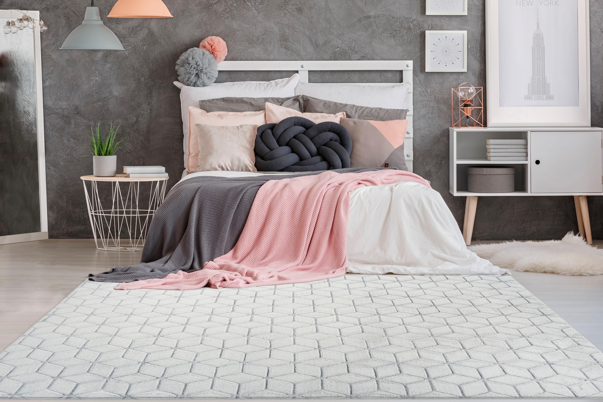 me gusta Teppich »Vivica 100«, rechteckig, 20 mm Höhe, besonders weich durch Microfaser, Wohnzimmer