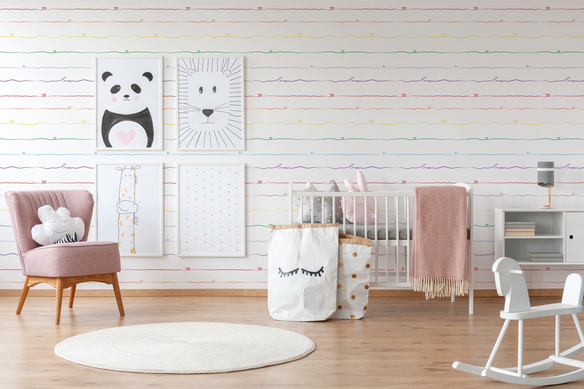 A.S. Création Vliestapete »Little Love« Motiv | abstrakt | naturalistisch glatt Tapete Kinder Tapeten Kinderzimmer Schlafzimmer modern Design Optik