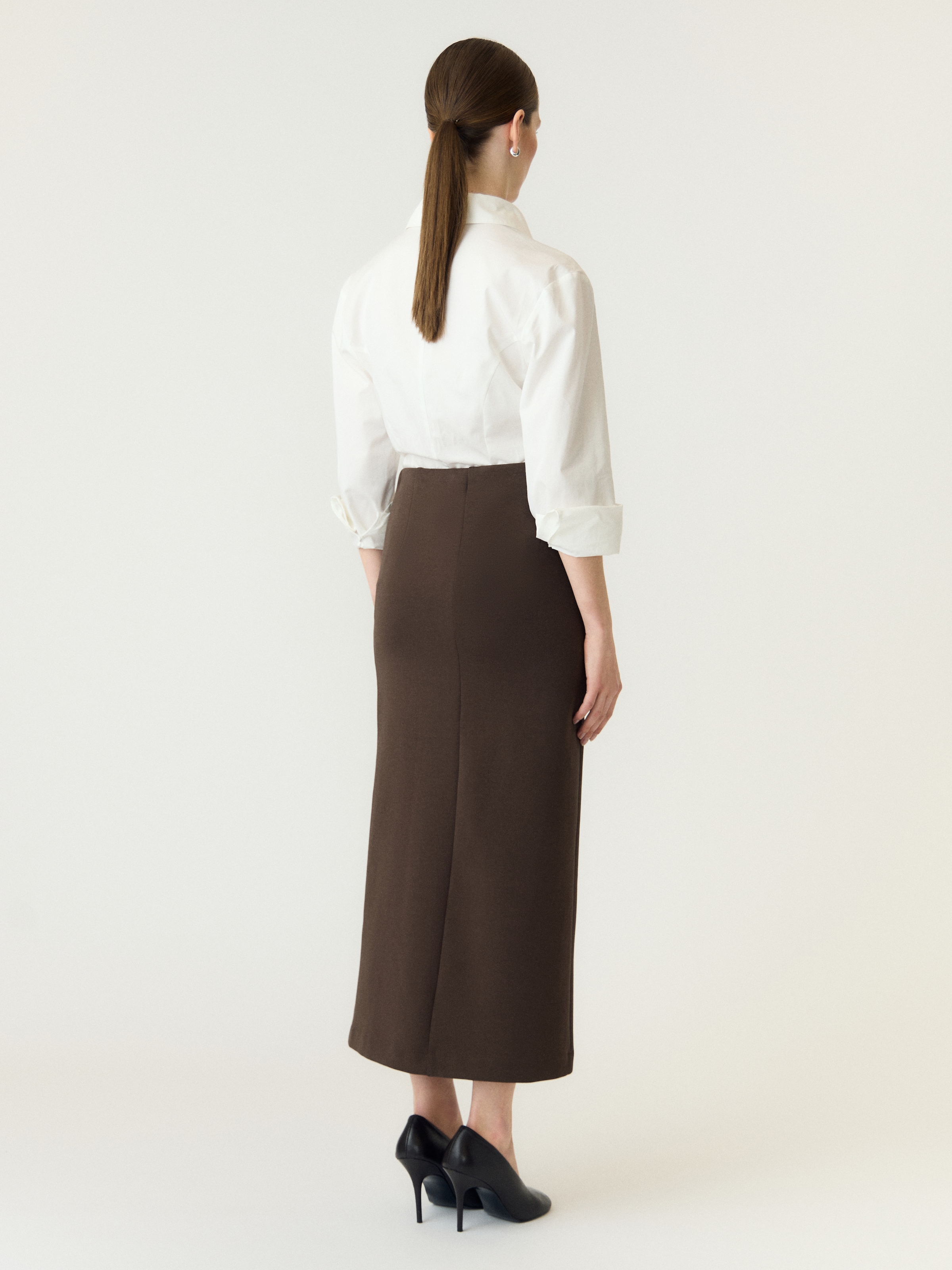 Y.A.S Maxirock »YASPINA HW LONG SKIRT NOOS« Baumwollmischung, high waist