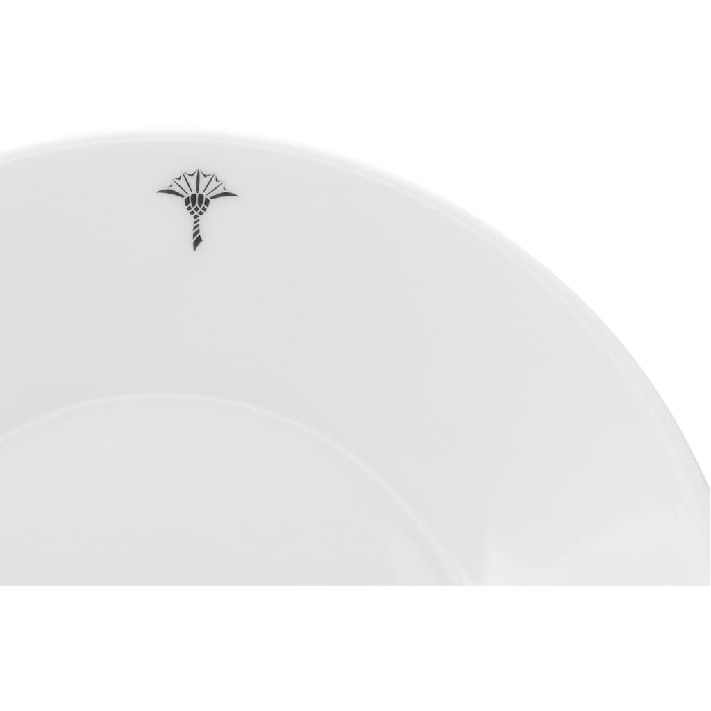 Joop! Brotteller »JOOP! SINGLE CORNFLOWER«, (Set, 2 St.), hochwertiges Porzellan mit einzelner Kornblume als Dekor, Ø 19 cm