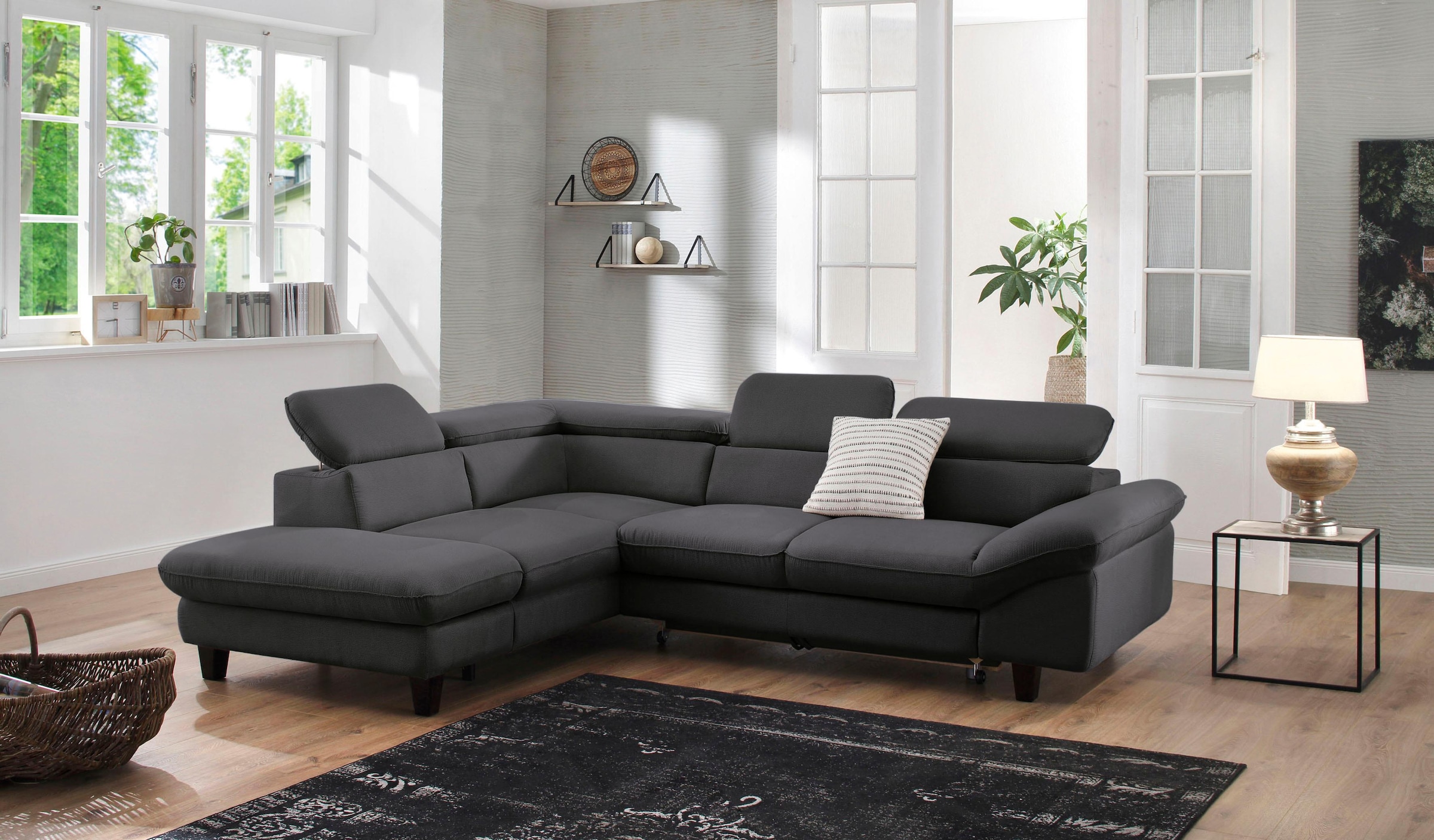 Home affaire Ecksofa »Pilot L-Form«, mit Kopfteilverstellung, wahlweise mit günstig online kaufen