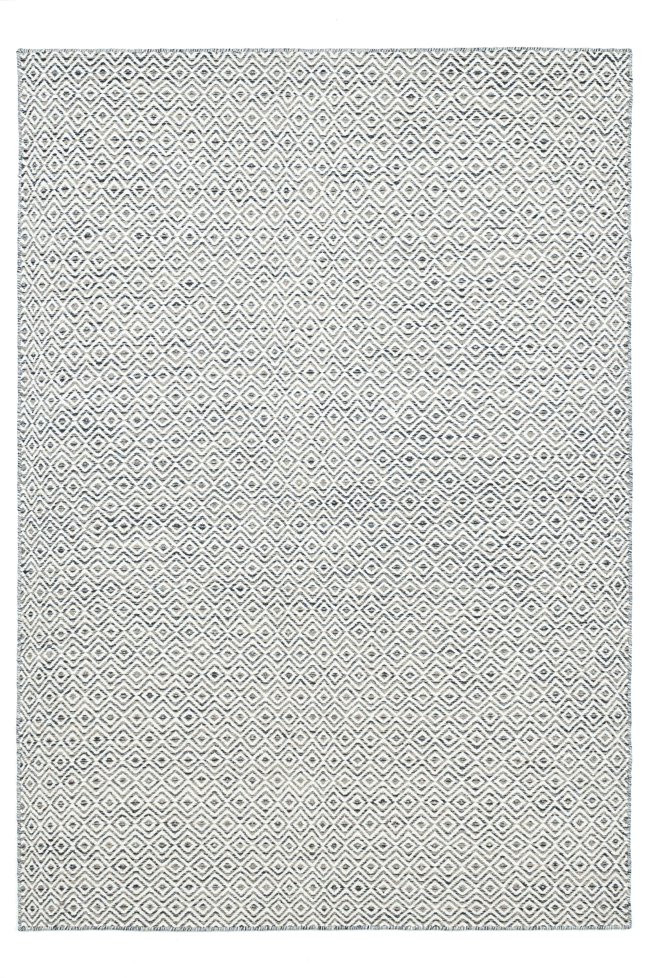 my home Wollteppich »Daoulas«, rechteckig, 10 mm Höhe, Handweb Teppich, reine Wolle, modernes Rauten Muster, Scandi Design