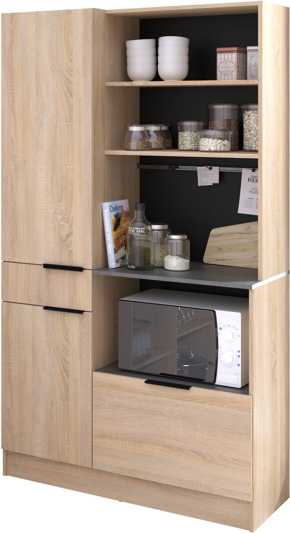 Parisot Schrank-Set »,Breite 300 cm, ohne E-Geräte« variabel stellbar, mit Kabeldurchlass,  melaminharzbeschichtet, 6 Stk. tlg.