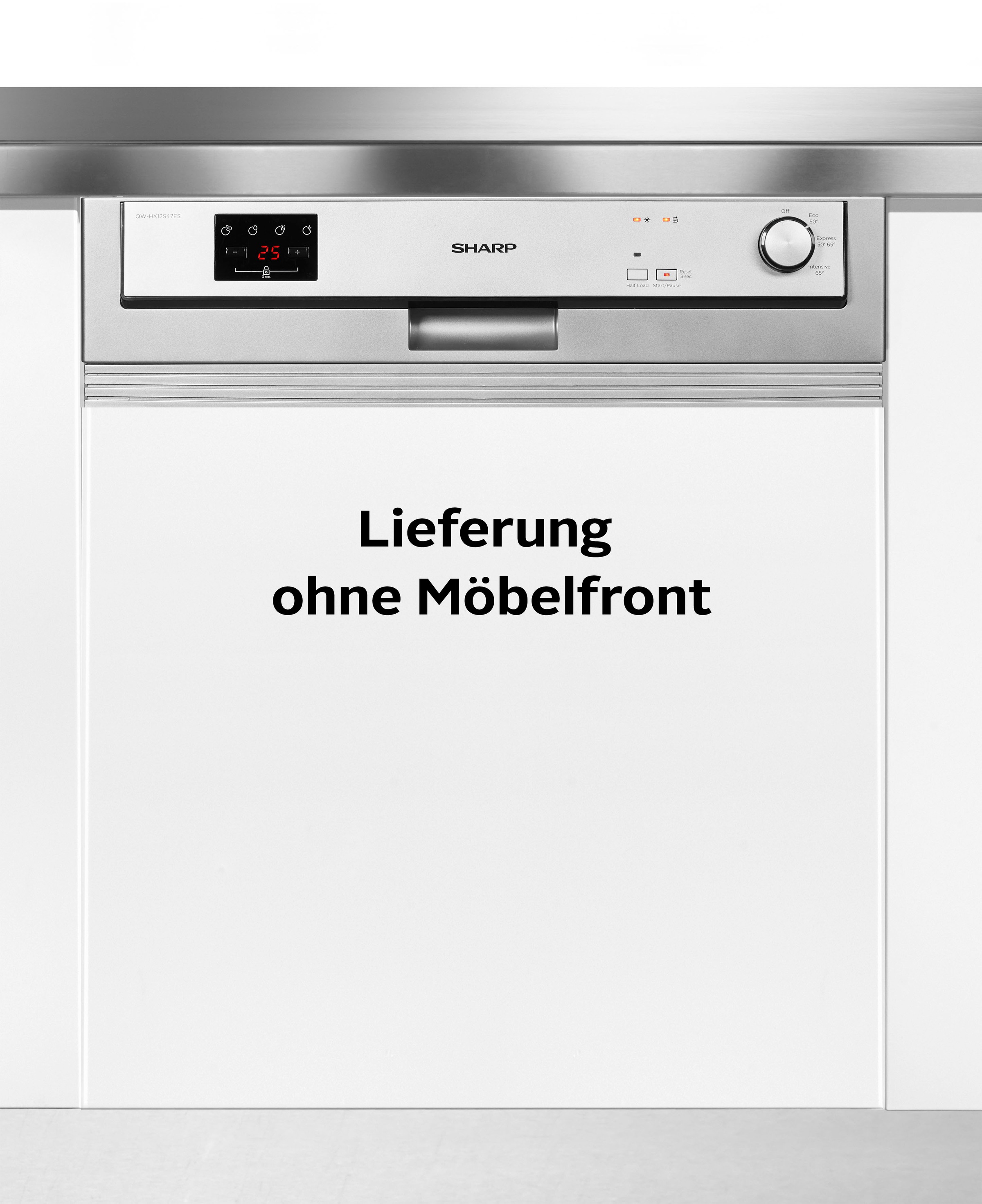 Sharp teilintegrierbarer Geschirrspüler »QW-HX12S47ES-DE«, 12 Maßgedecke
