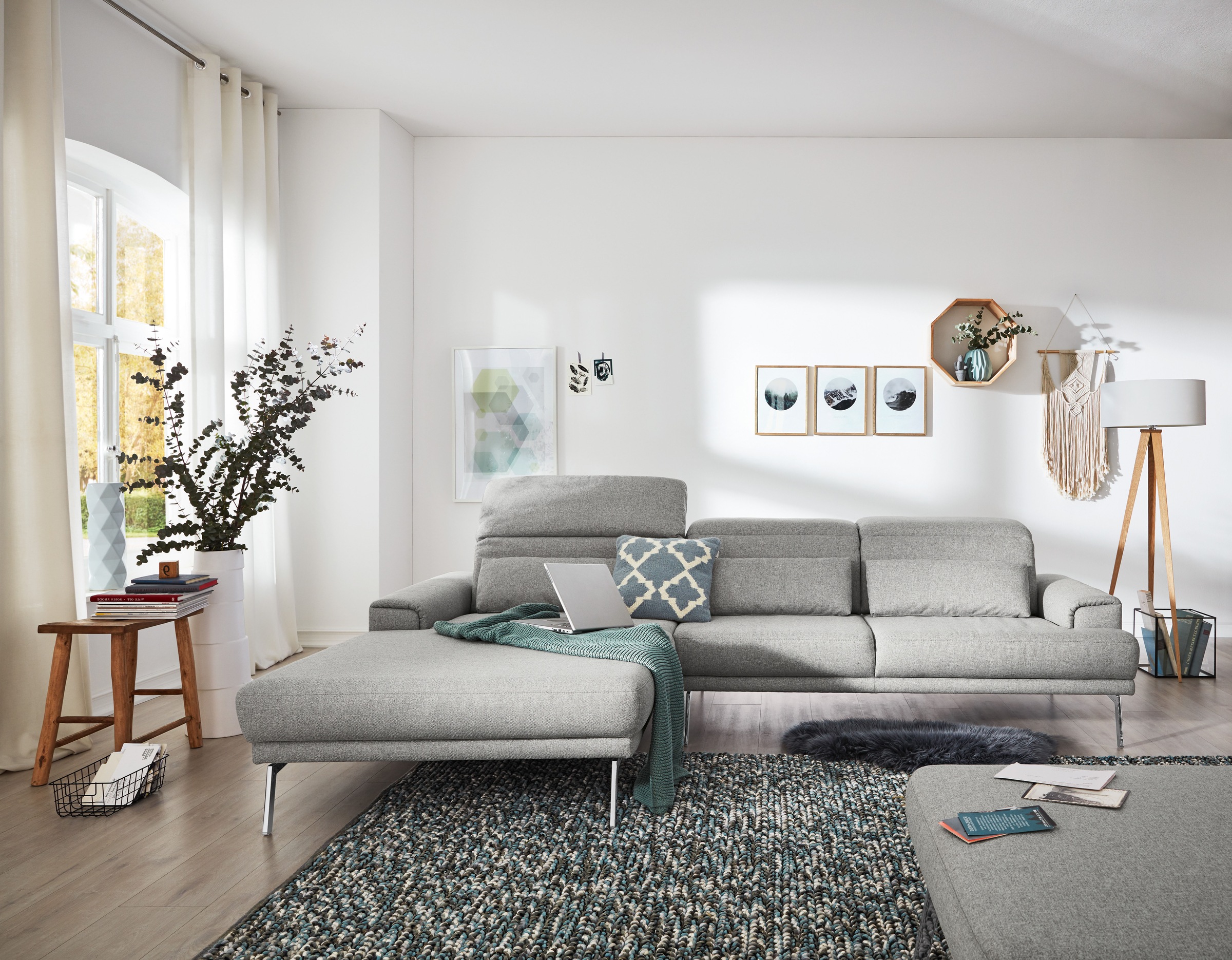 Musterring Ecksofa »MR 4580«, mit Kopf- und Sitztiefenverstellung, Metallfu günstig online kaufen