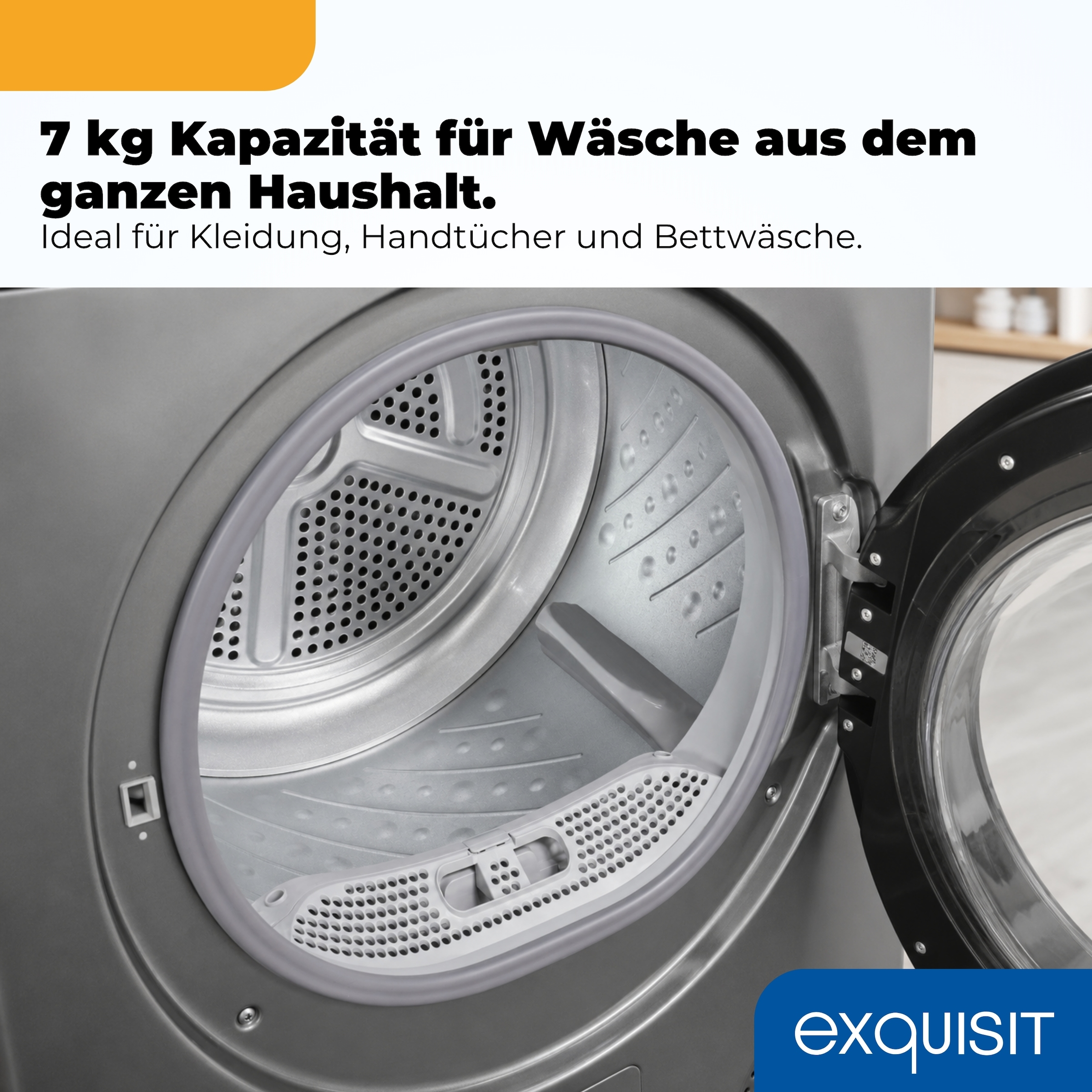 exquisit Wärmepumpentrockner »TWP703-010D« Wärmepumpentechnologie für weniger Energieverbrauch, sehr sparsam