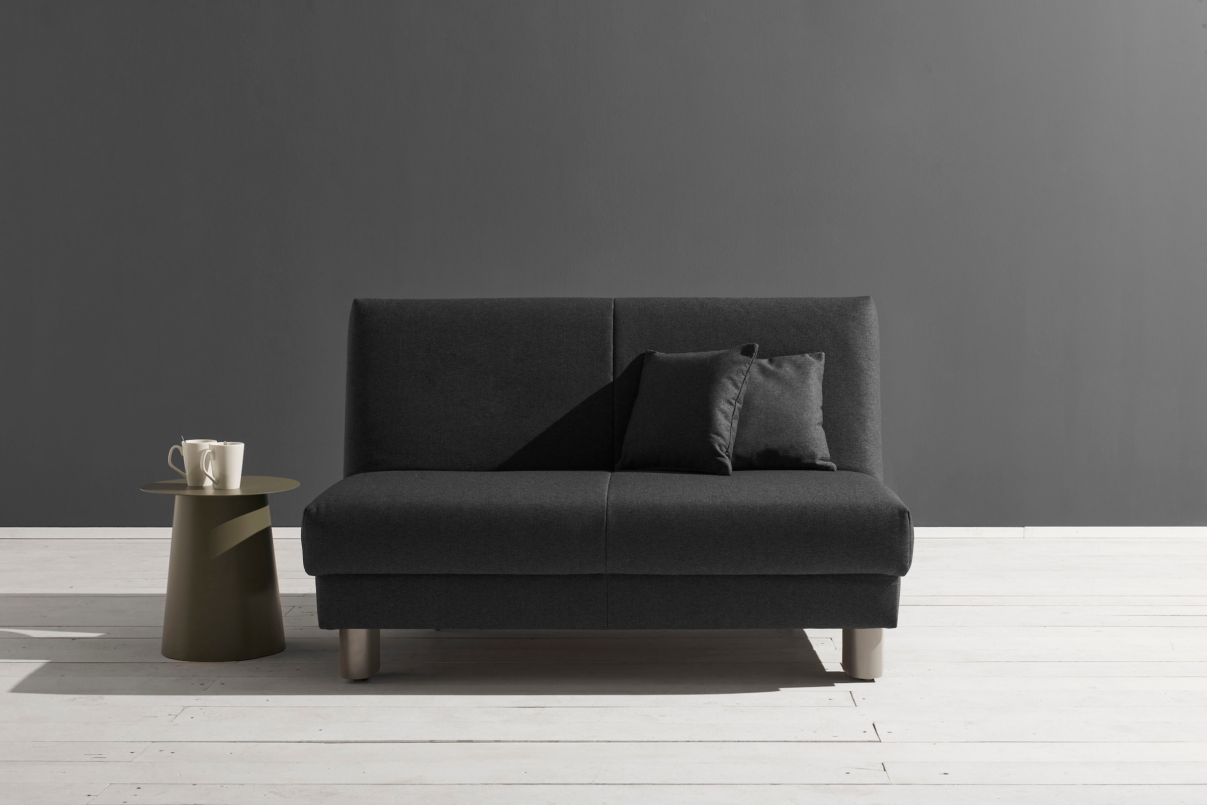ell + ell Schlafsofa »Enny«, Liegefläche Breite 120 oder 140 cm, Liegehöhe 40 cm, Füße alufarben