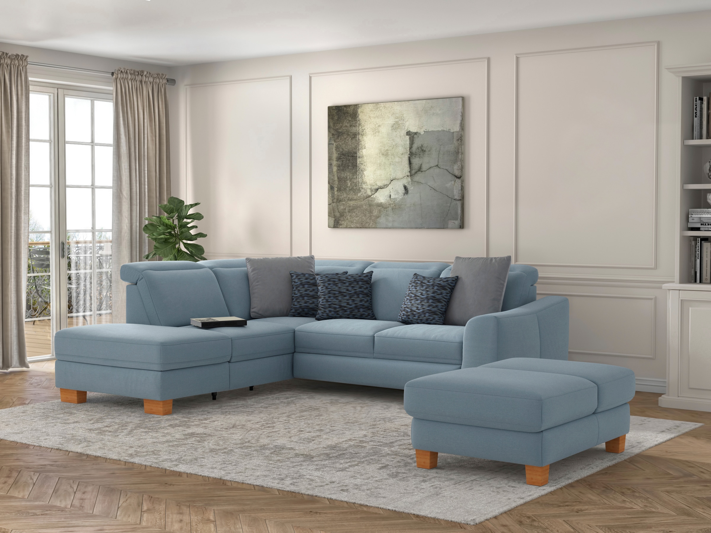 sit&more Ecksofa »Dundee L-Form«, mit Federkern und Massivholzfüßen, wahlwe günstig online kaufen