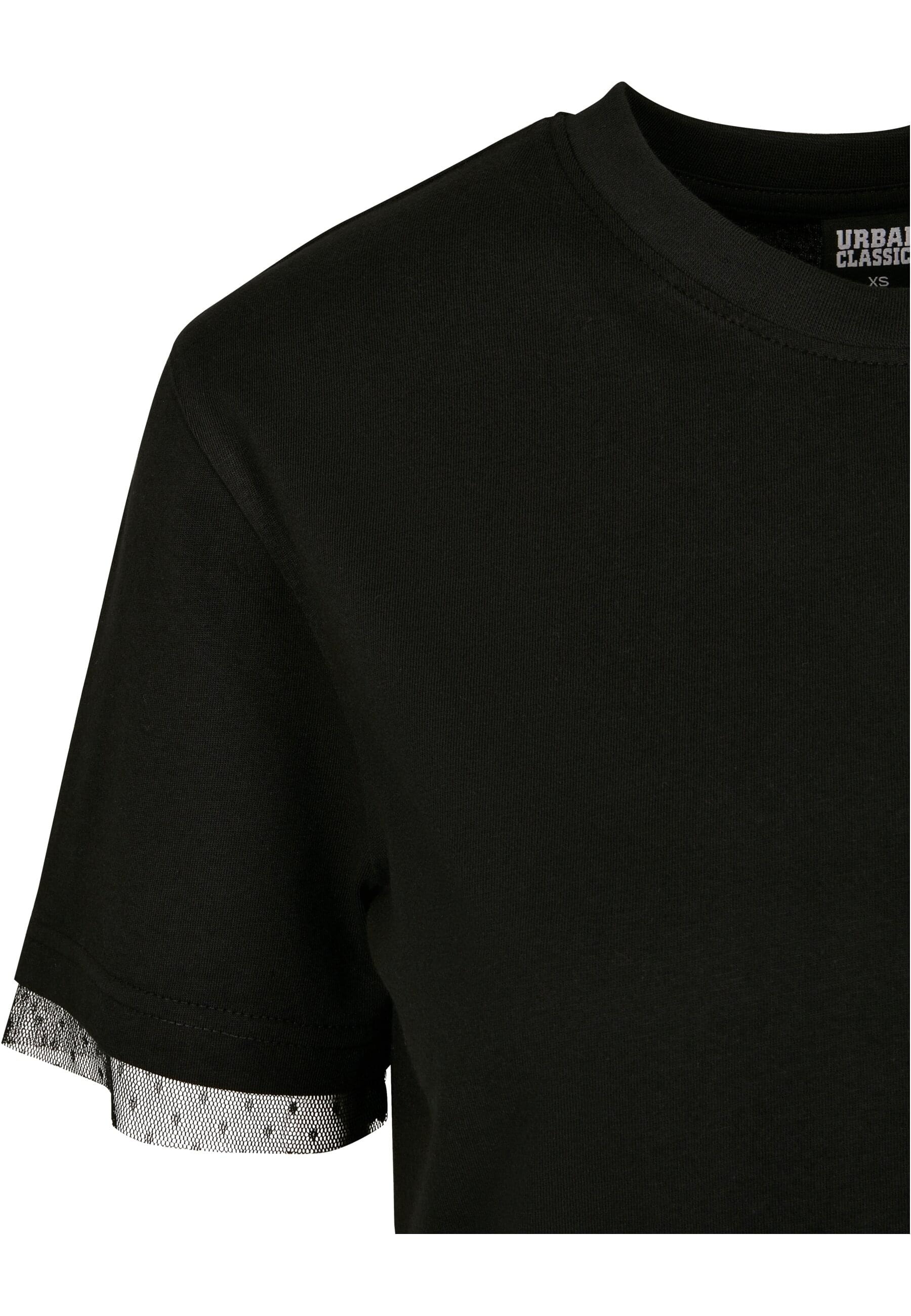 URBAN CLASSICS Shirtkleid »Urban Classics Damen Ladies Boxy Lace Hem Tee Dress« 1 Stk. tlg.