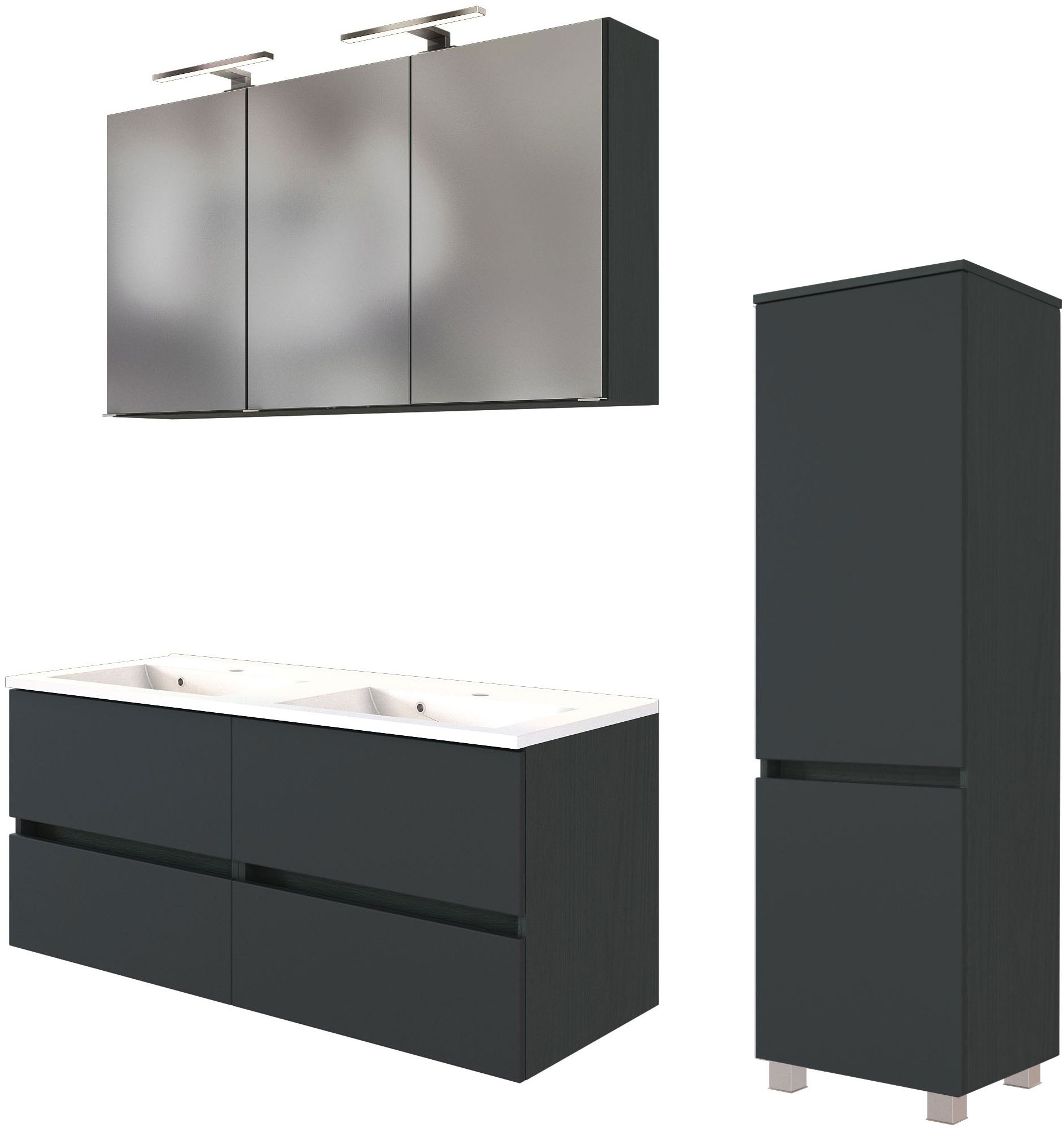 welltime Badmöbel-Set »Welltime Möbel Baabe Waschtisch-Set 3tlg. oder 5tlg. günstig online kaufen