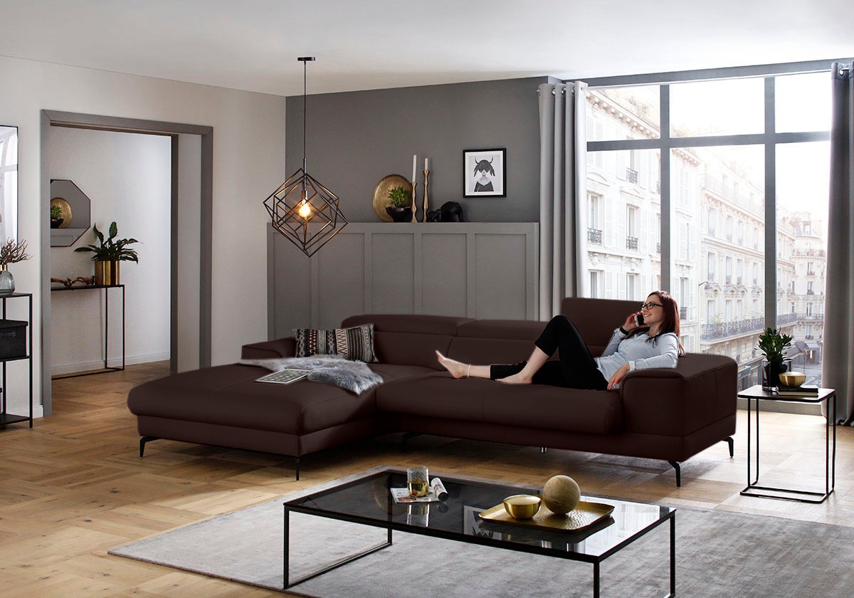 W.SCHILLIG Ecksofa »piedroo, Designsofa mit tollem Sitzkomfort, L-Form« Kop günstig online kaufen