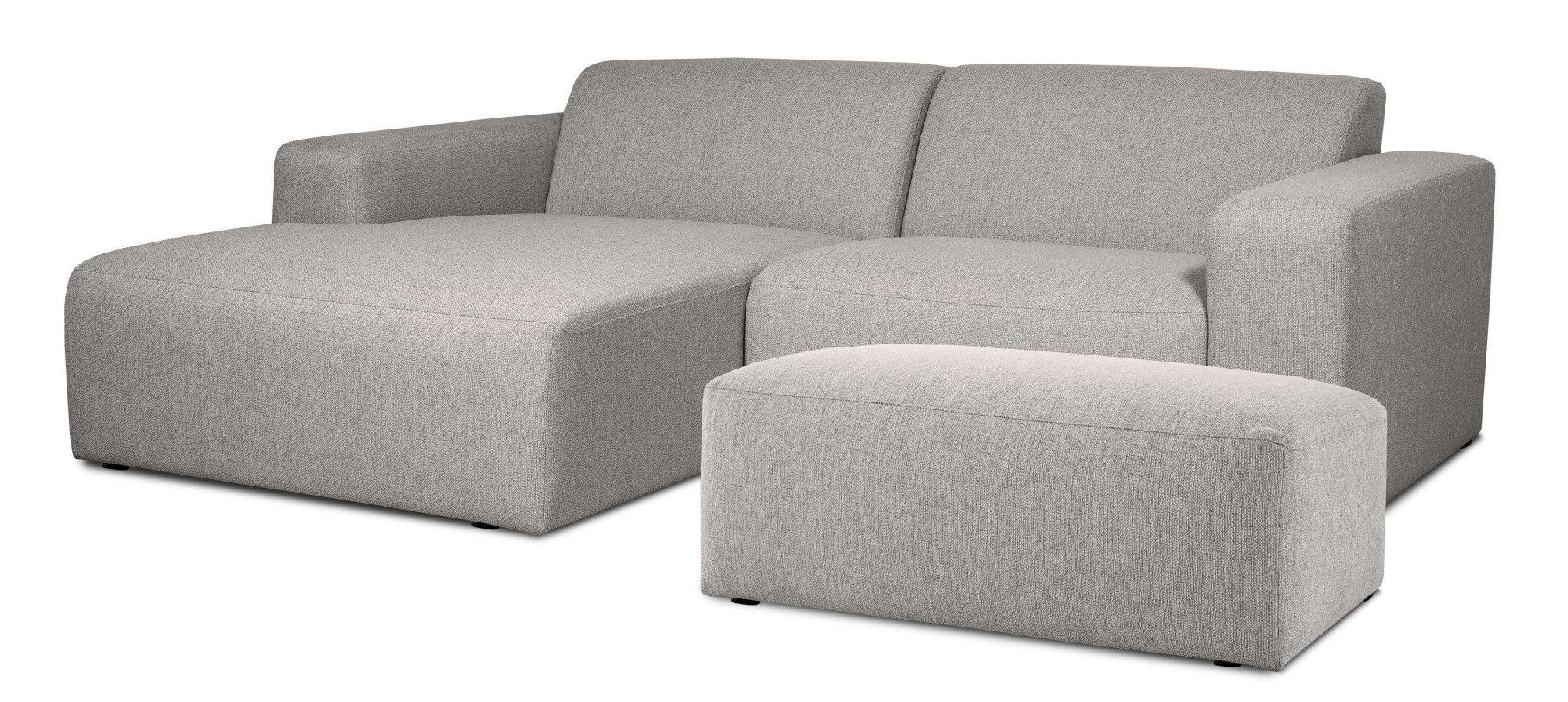 INOSIGN Ecksofa »Koa,228cm, L-Form, Modulsofa, Webstoff, Cord«, Designsofa, Set, Hocker inklusive, weicher Lounge-Sitzkomfort