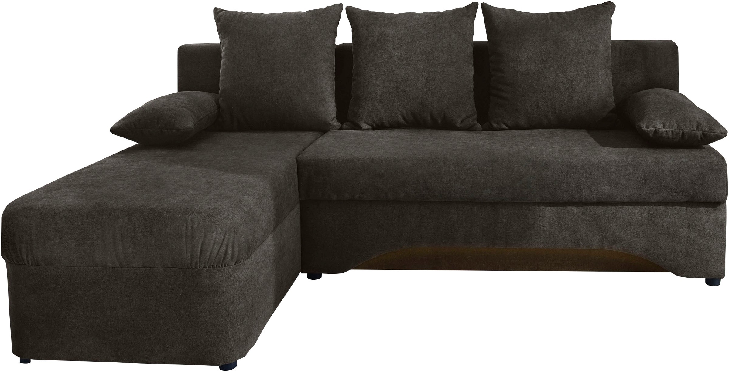 Jockenhöfer Gruppe Ecksofa »Starlight, L-Form, mit dimmbarer LED-Beleuchtung«, Gästebettfunktion; Stauraum/Bettkasten, mit Kissen