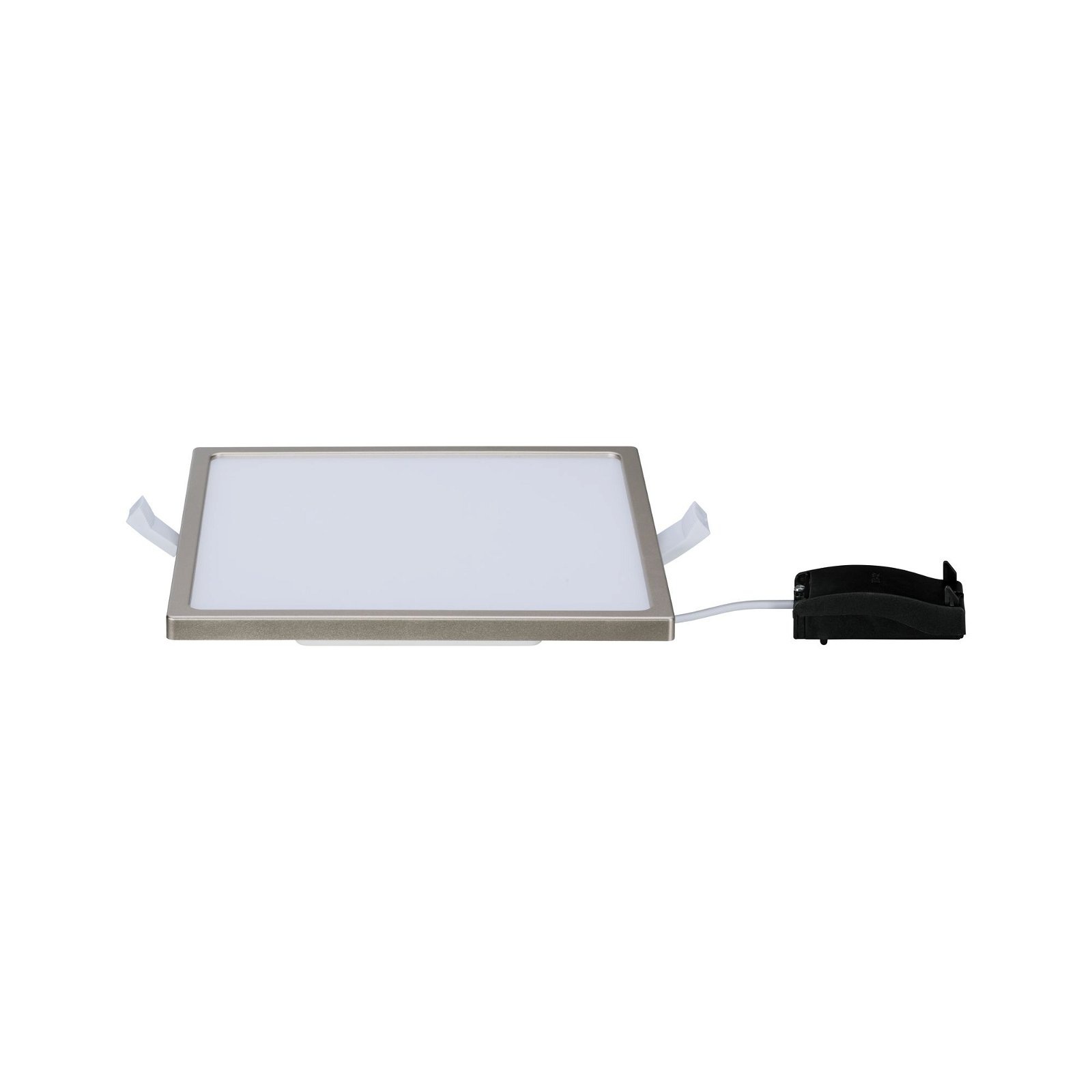 Paulmann LED Einbauleuchte »Areo eckig 180x180mm 11W 770lm 3000K Nickel matt IP23 Deckenmontage«, 1 flammig, Einbaupanel